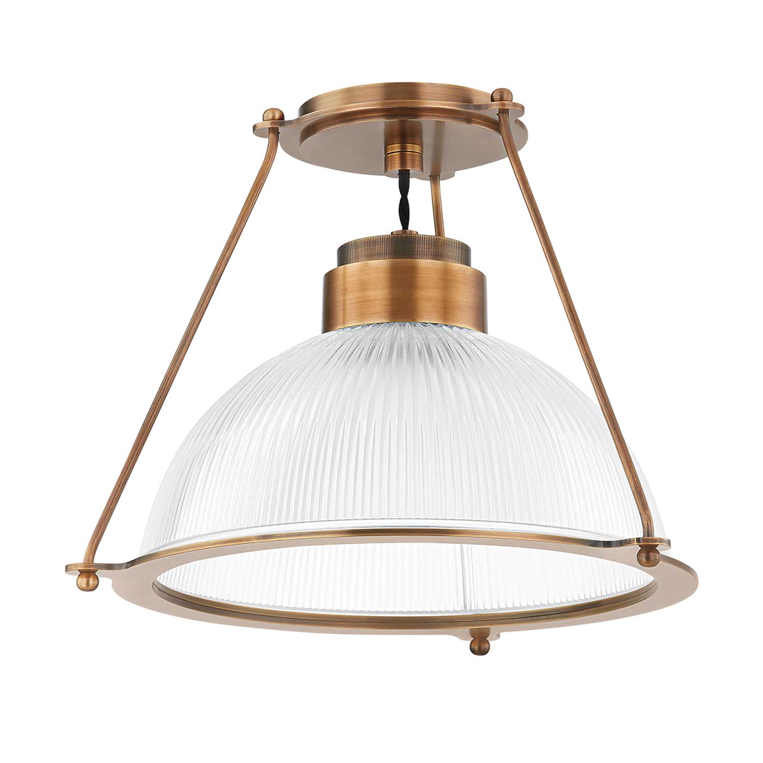 Glint - Plafonnier en acier et verre pour cuisine vintage