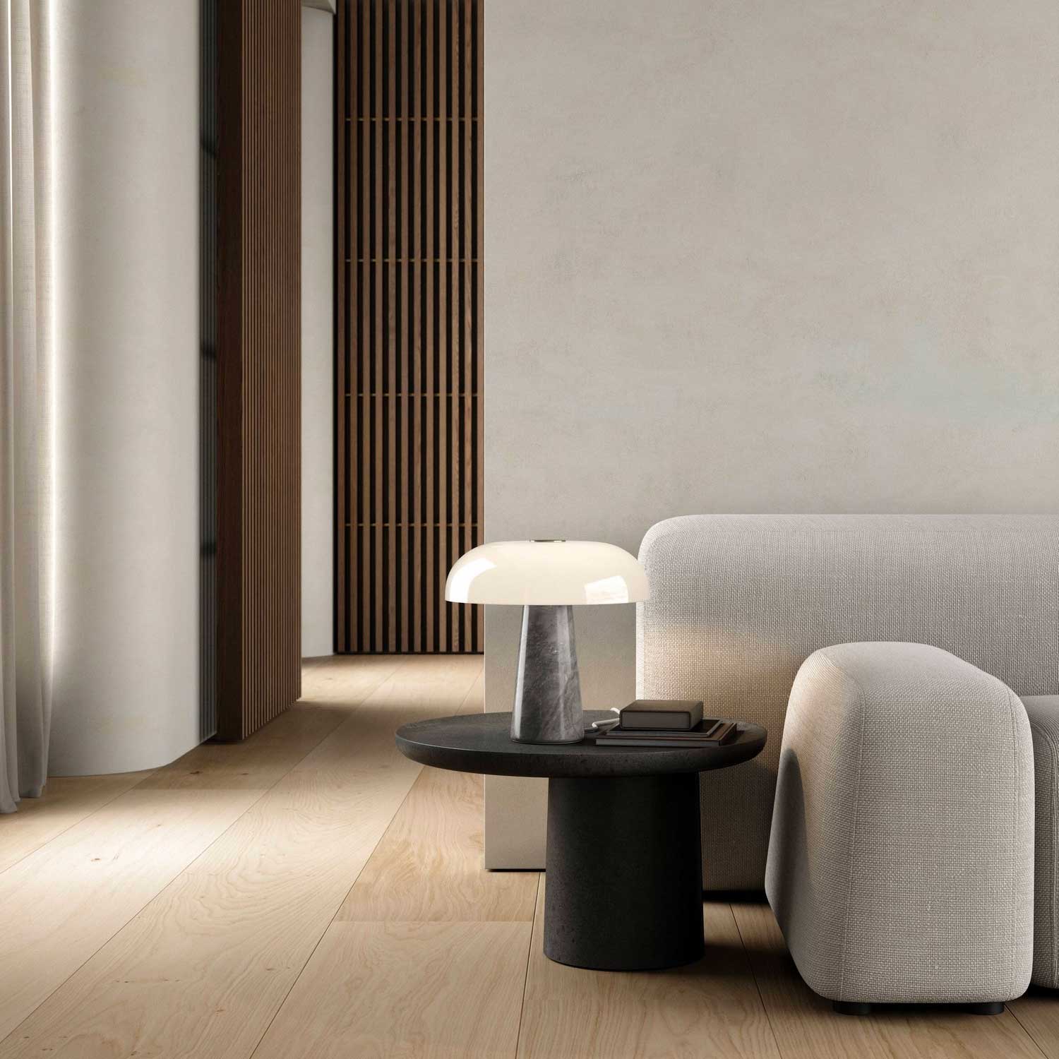 Glossy - Lampe de table en marbre pour salon contemporain