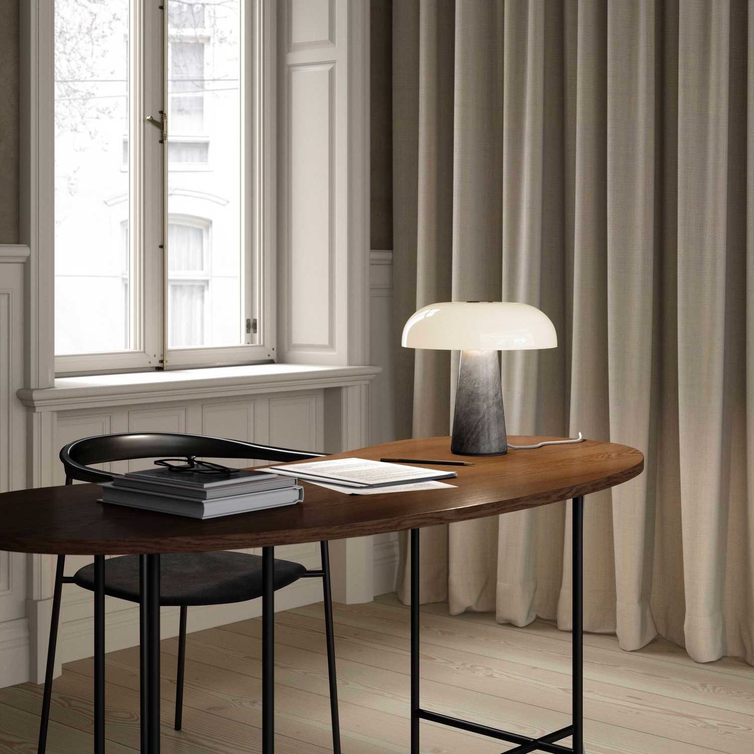 Glossy - Lampe de table en marbre pour salon contemporain