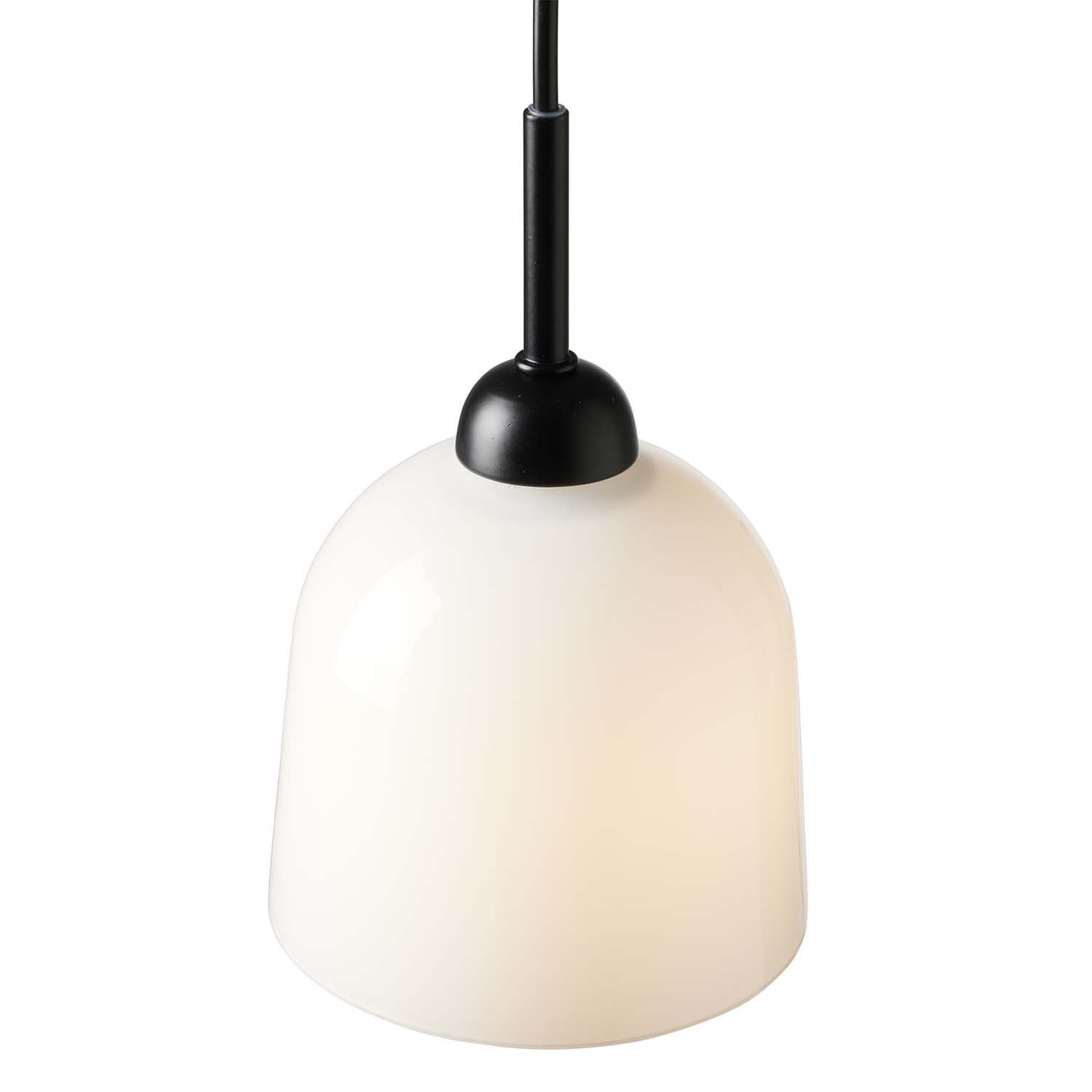 GLOW - Design weißer Glas-Kronleuchter für Küche