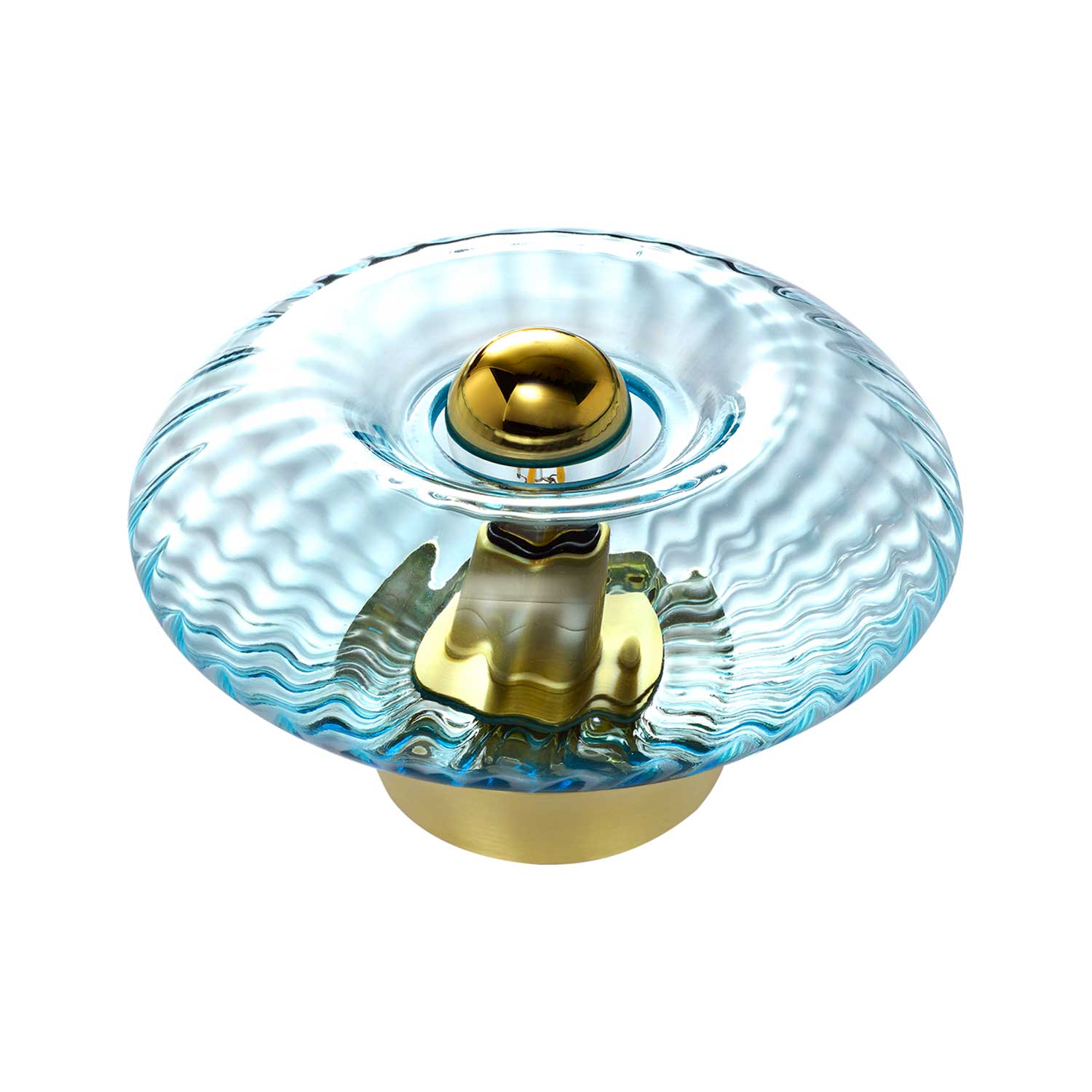 Grace - Colored glass art deco design table lamp