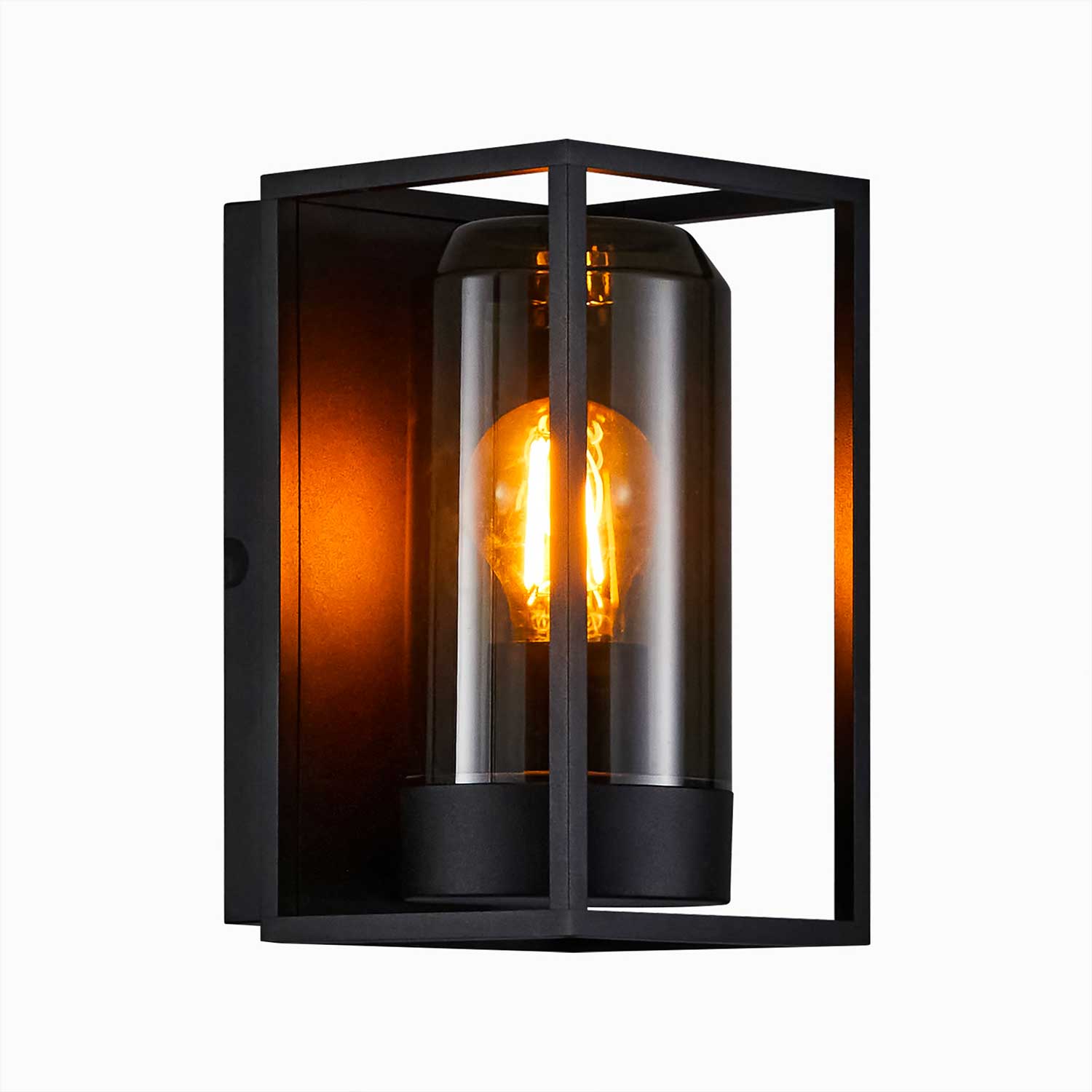 Griffin - Aplique de pared negro para exterior estilo contemporáneo
