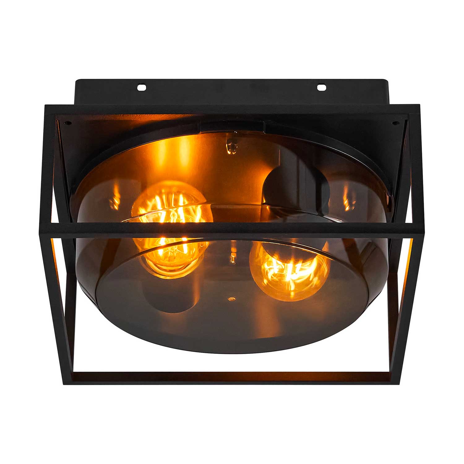 Griffin - Plafón negro industrial para exterior IP44
