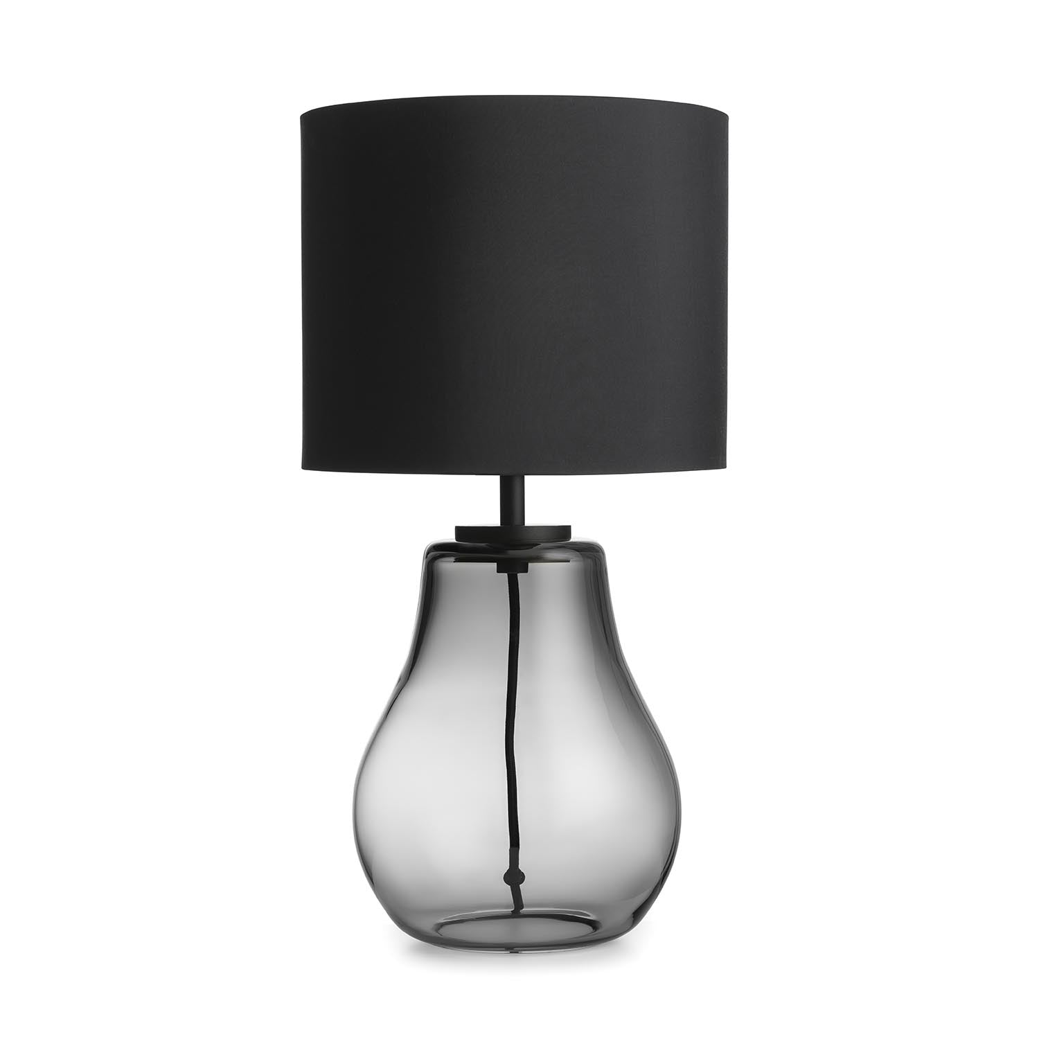 Hadeland Glassverk HITRA glass lamp and fabric lampshade