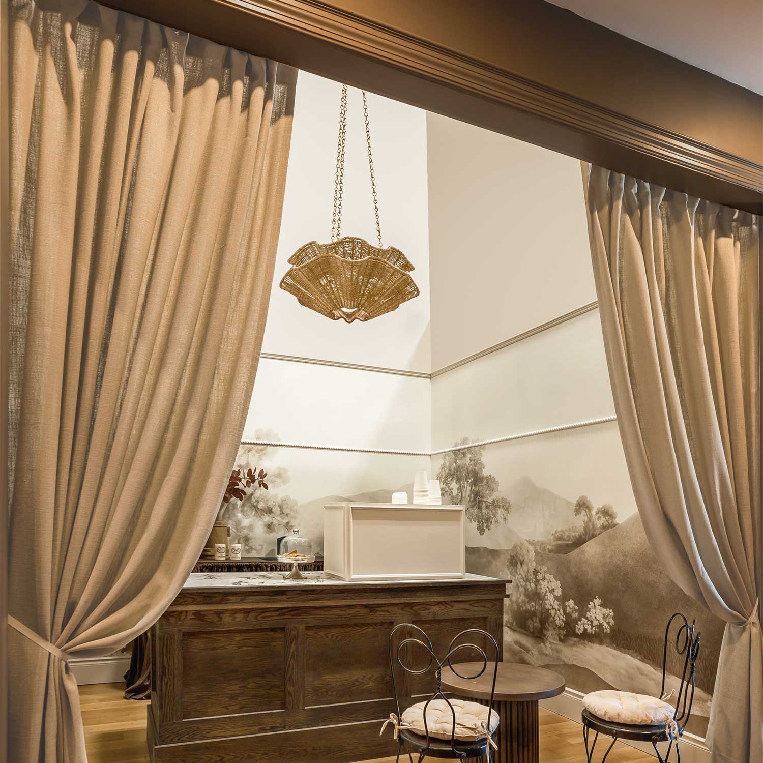 Hayworth - Suspension en rotin design pour salon bord de mer