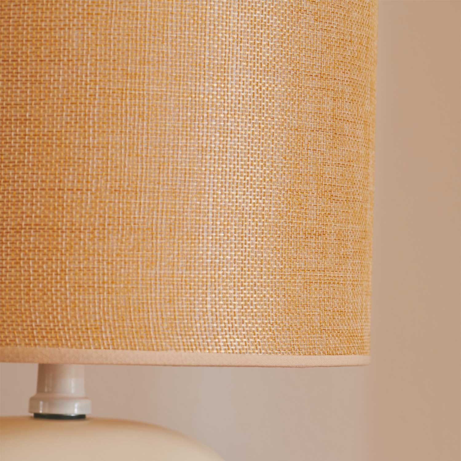 Haze - Lampe à poser design en céramique et tissu pour chambre