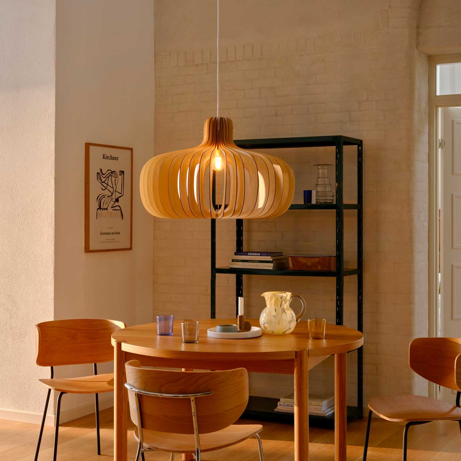 Hazo - Suspension en bois design pour salle à manger moderne