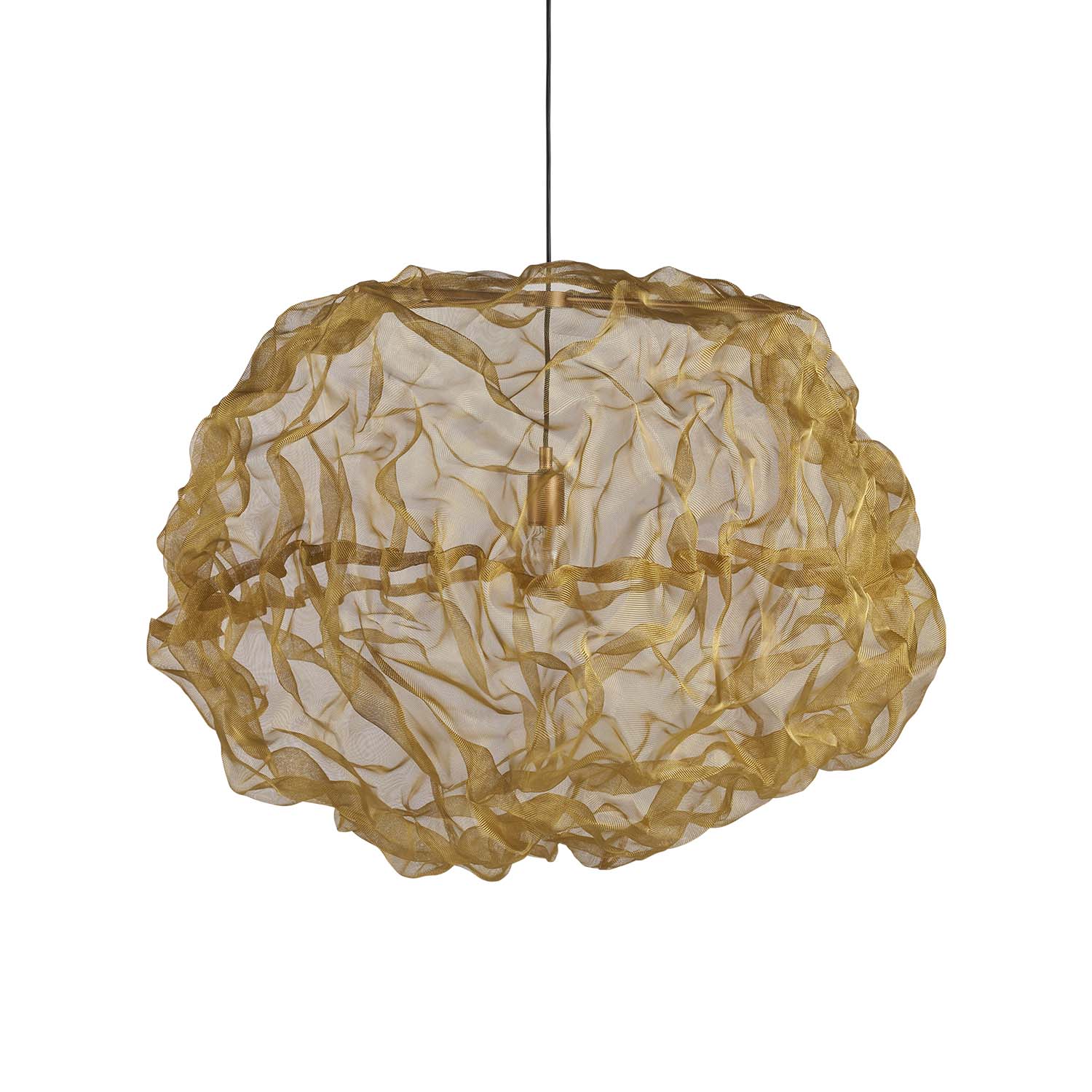 HEAT - Cloud-shaped chandelier in gray or golden steel