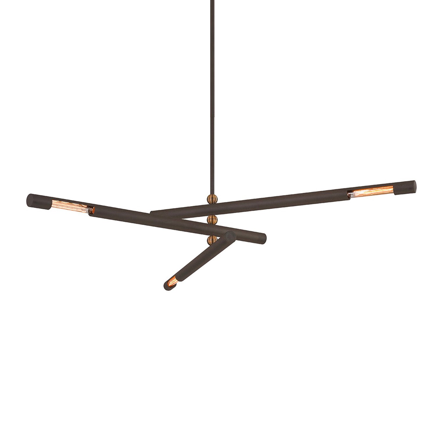 HENDRIX - Kronleuchter aus schwarzem Stahl und Bronze für zeitgenössisches Schlafzimmer