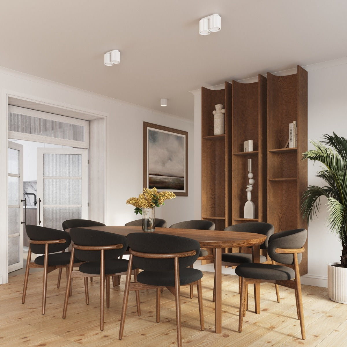 Heze - Aplique de pared acanalado de acero para salón contemporáneo