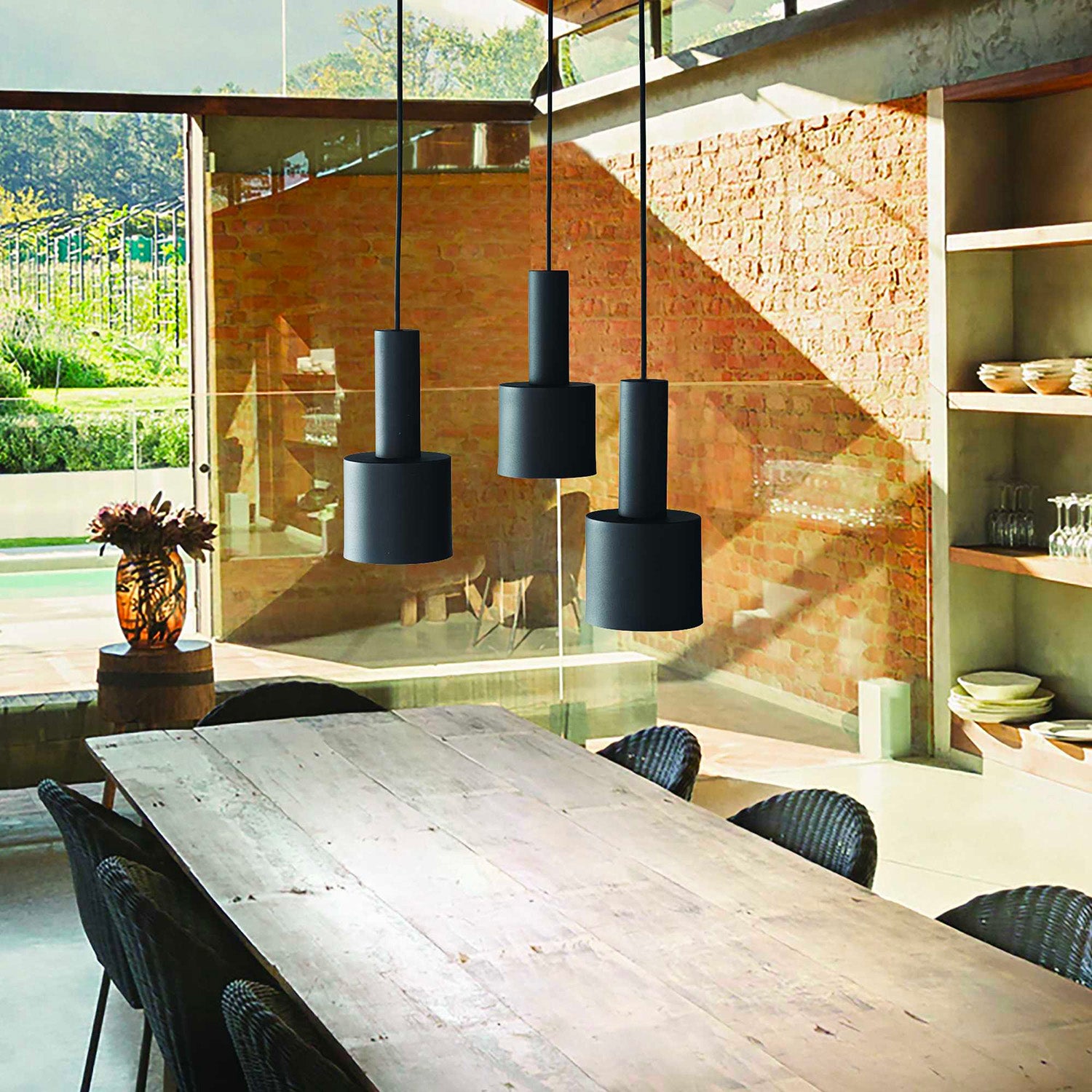 HOLLY - Golden, black or white suspension light for kitchen
