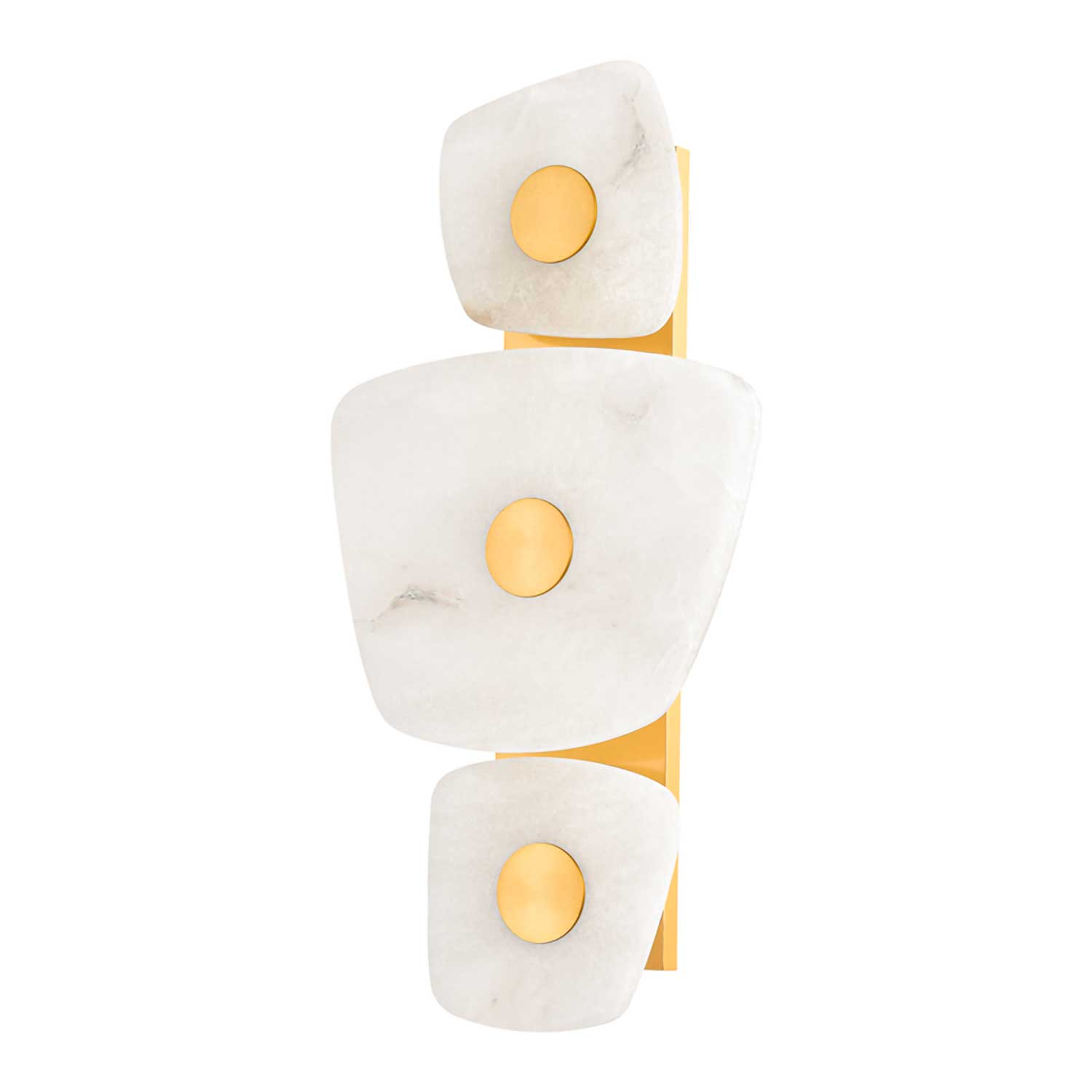 Holmdel - Plafonnier LED en albâtre blanc pour salon contemporain