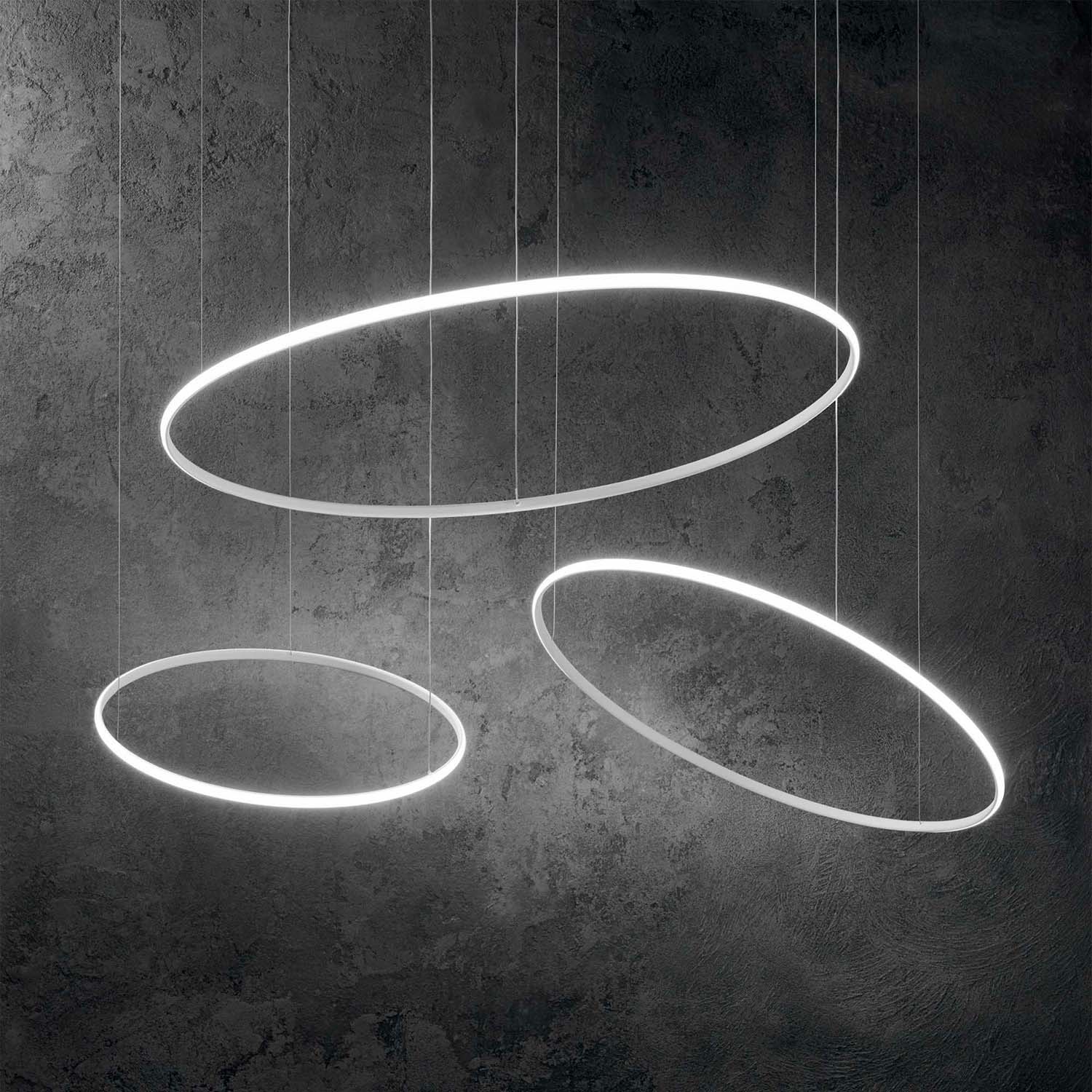 HULAHOOP - Подвесной светильник с белым кольцом и встроенной светодиодной подсветкой