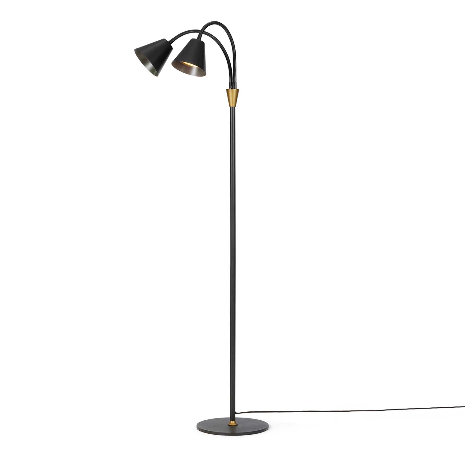 HYGGE - Stehlampe mit doppeltem Vintage-Lampenschirm