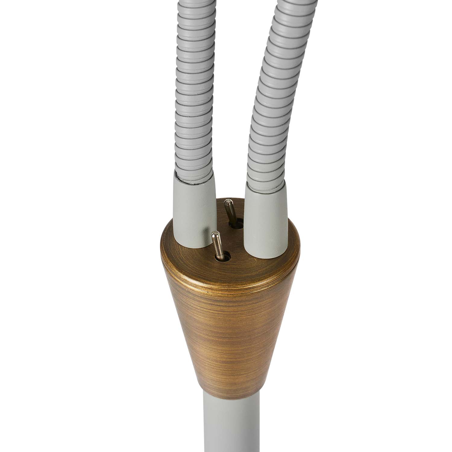 HYGGE - Stehlampe mit doppeltem Vintage-Lampenschirm