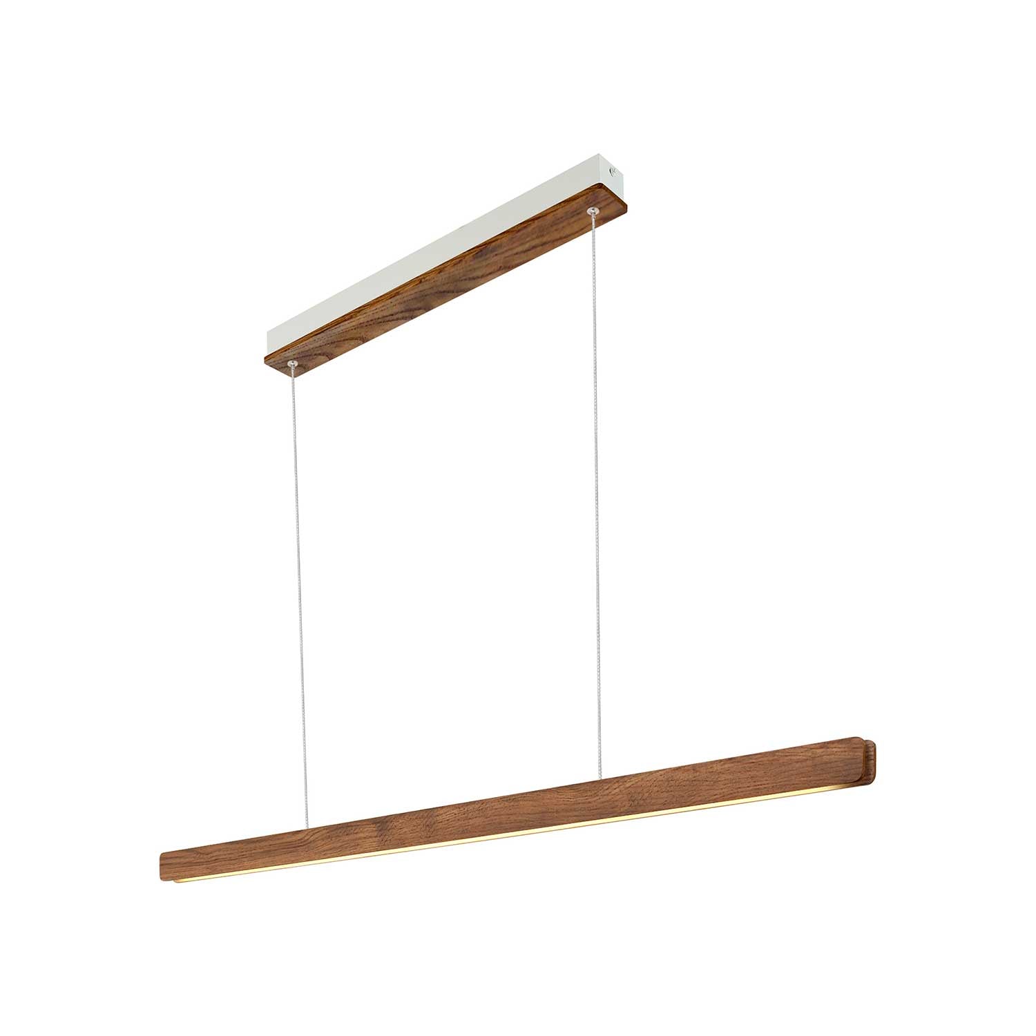 Ilgas - Suspension linéaire en bois avec LED pour cuisine scandinave