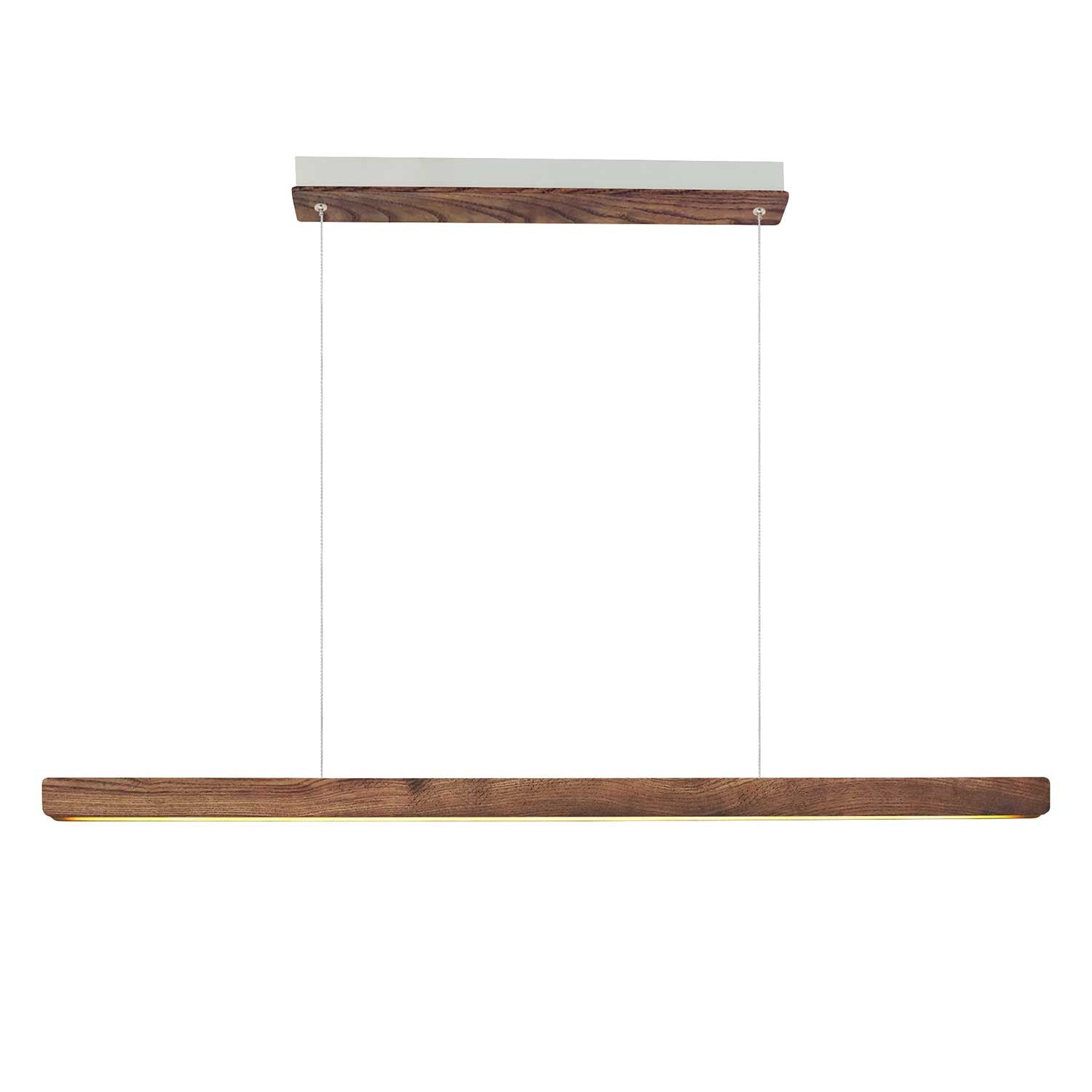 Ilgas - Suspension linéaire en bois avec LED pour cuisine scandinave