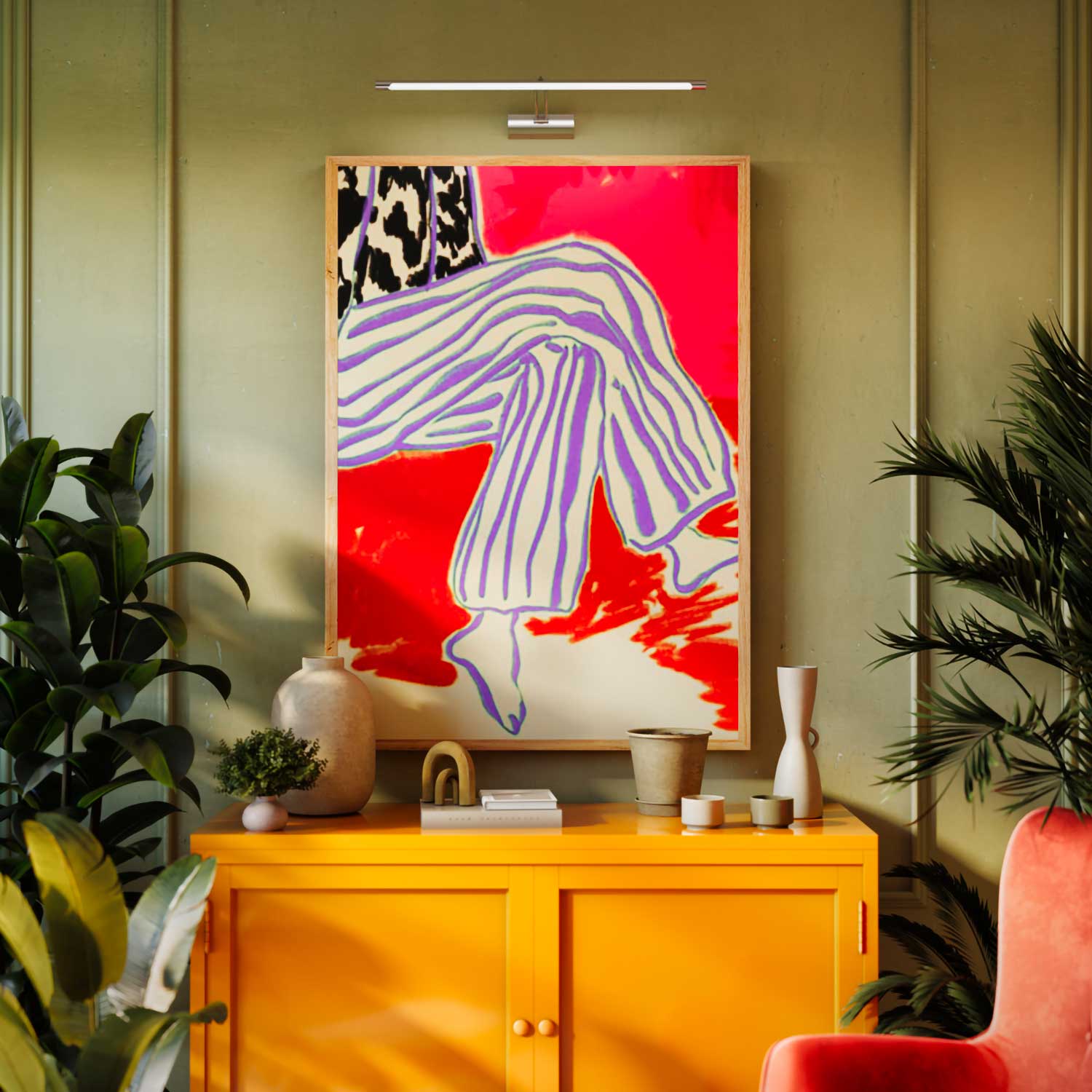 Fino - LED wall sconce for design painting