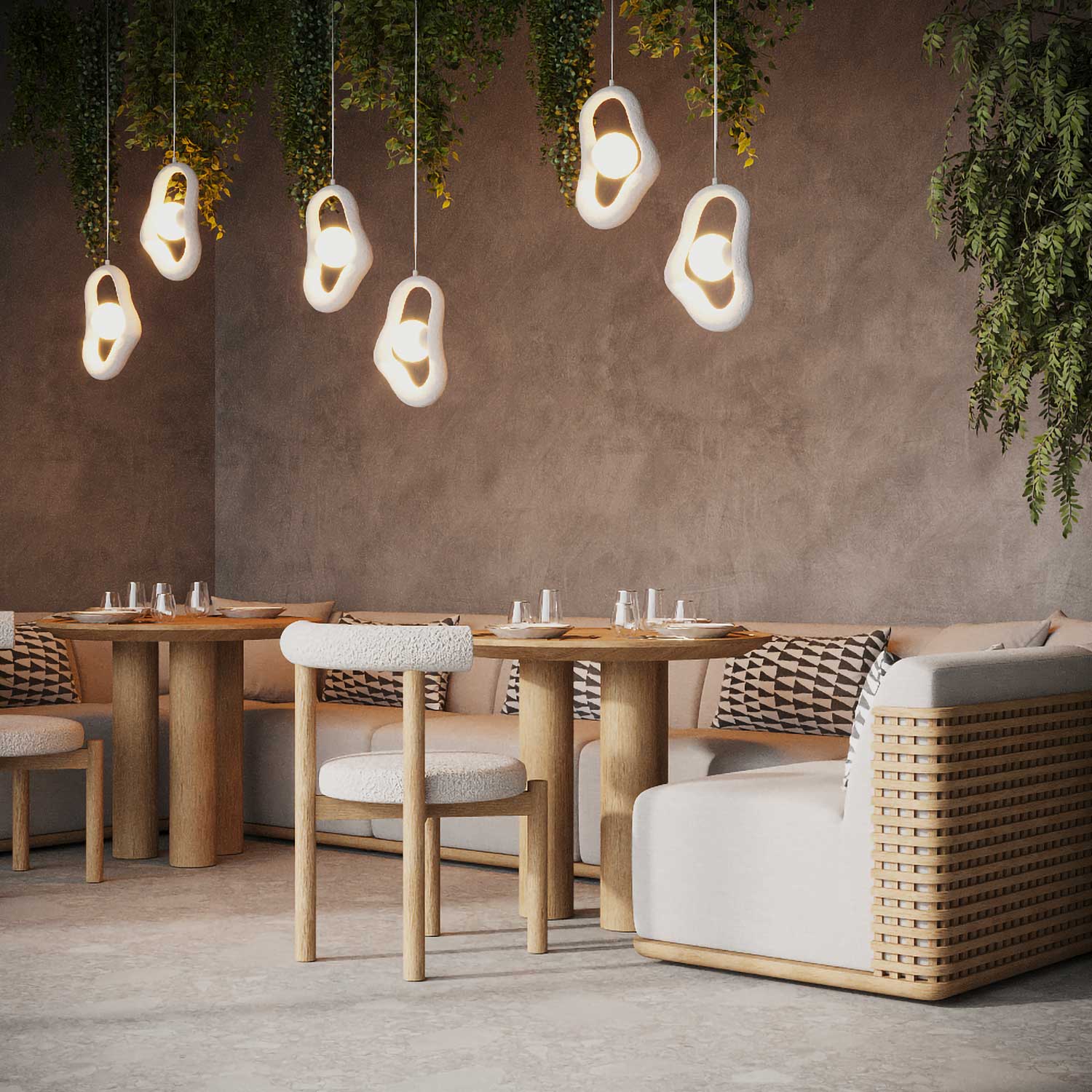 Opus - Suspension wabi-sabi design pour cuisine ou salon