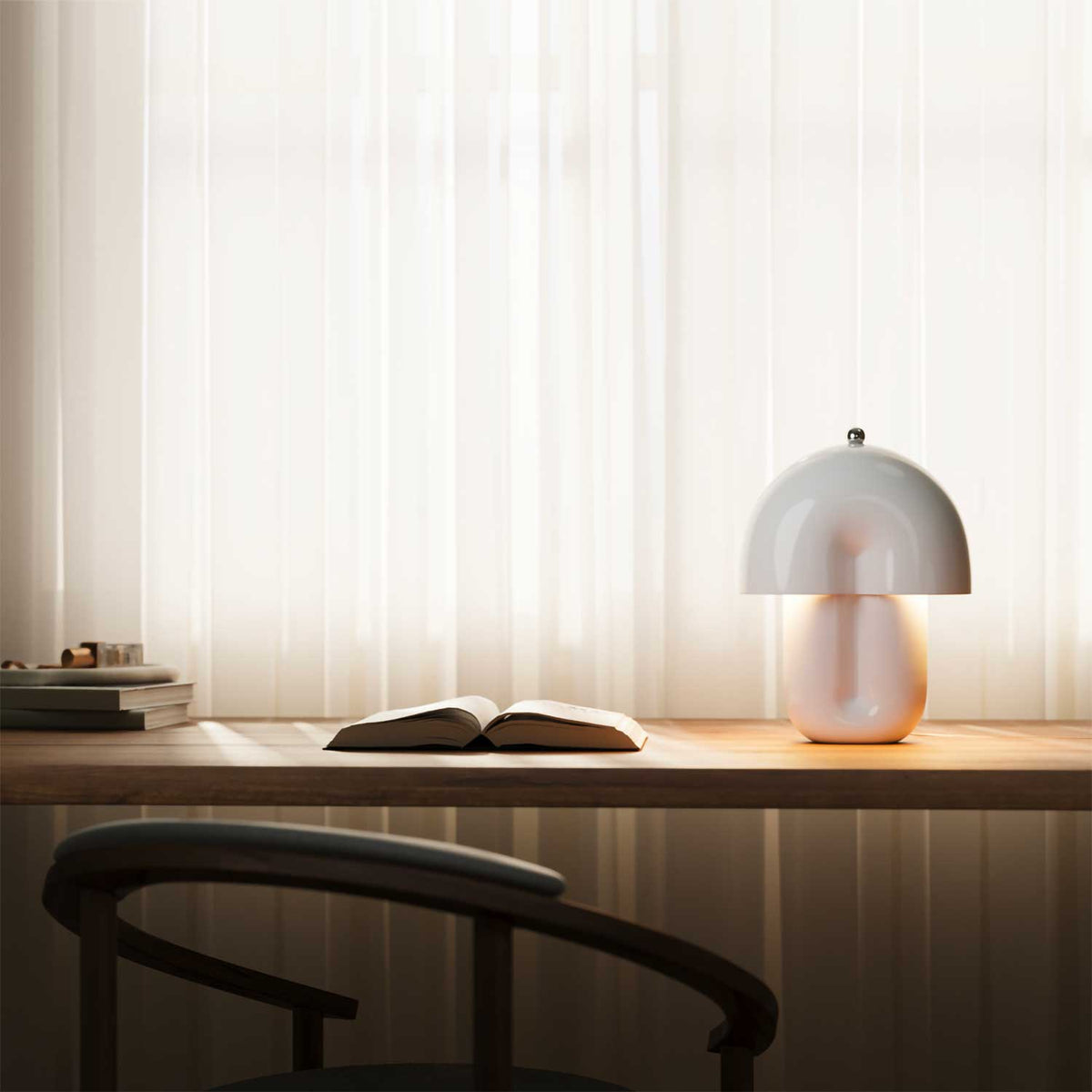 Hope - Lampe à poser LED en céramique et métal, style contemporain