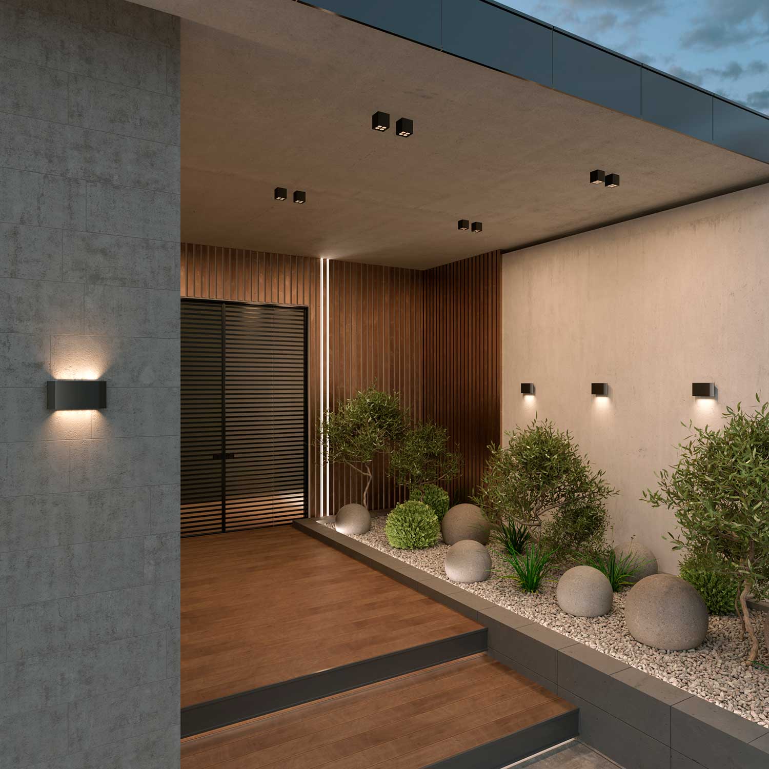 Ares - Modern waterproof wall spotlight for outdoor use