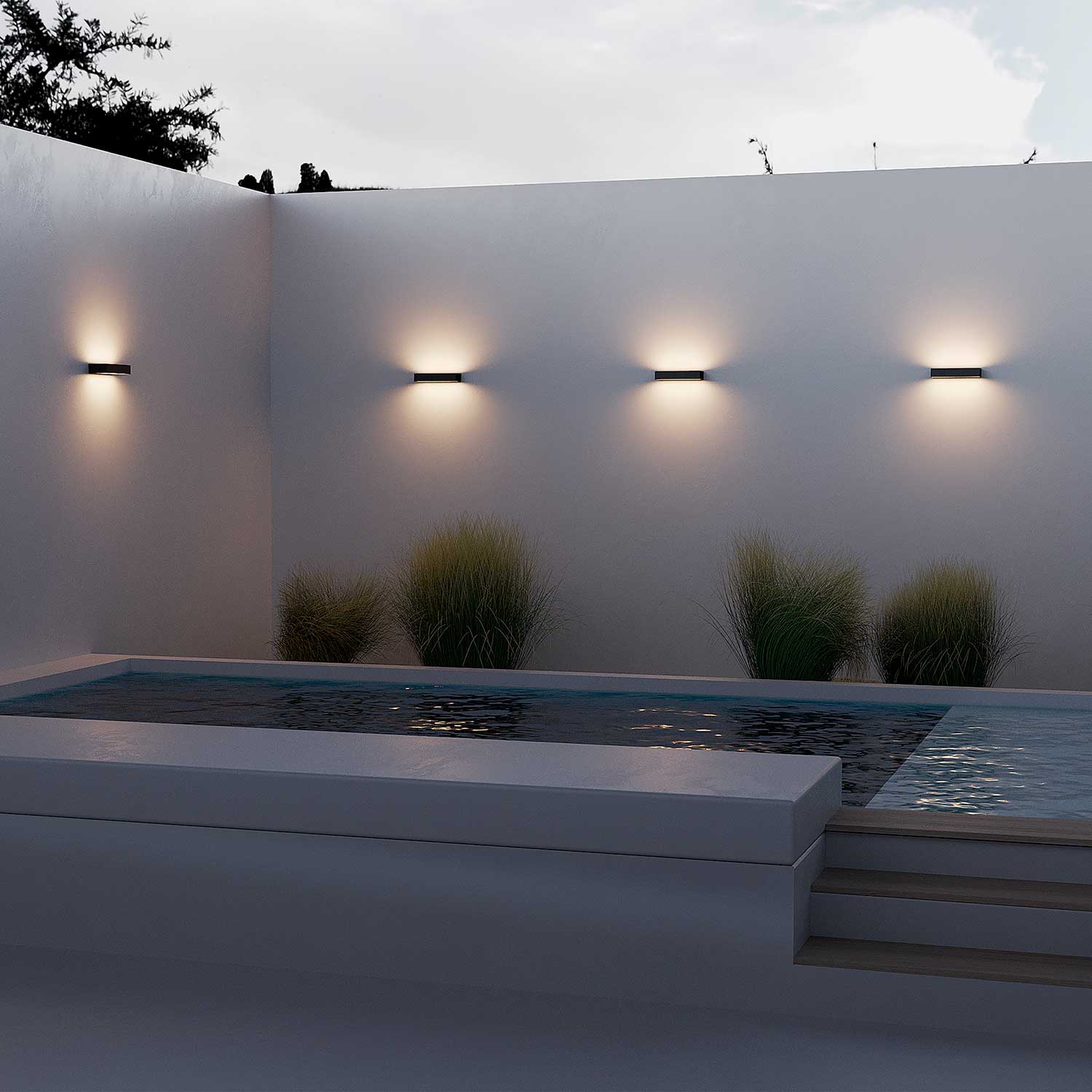 Lot - Applique murale led extérieur pour maison moderne