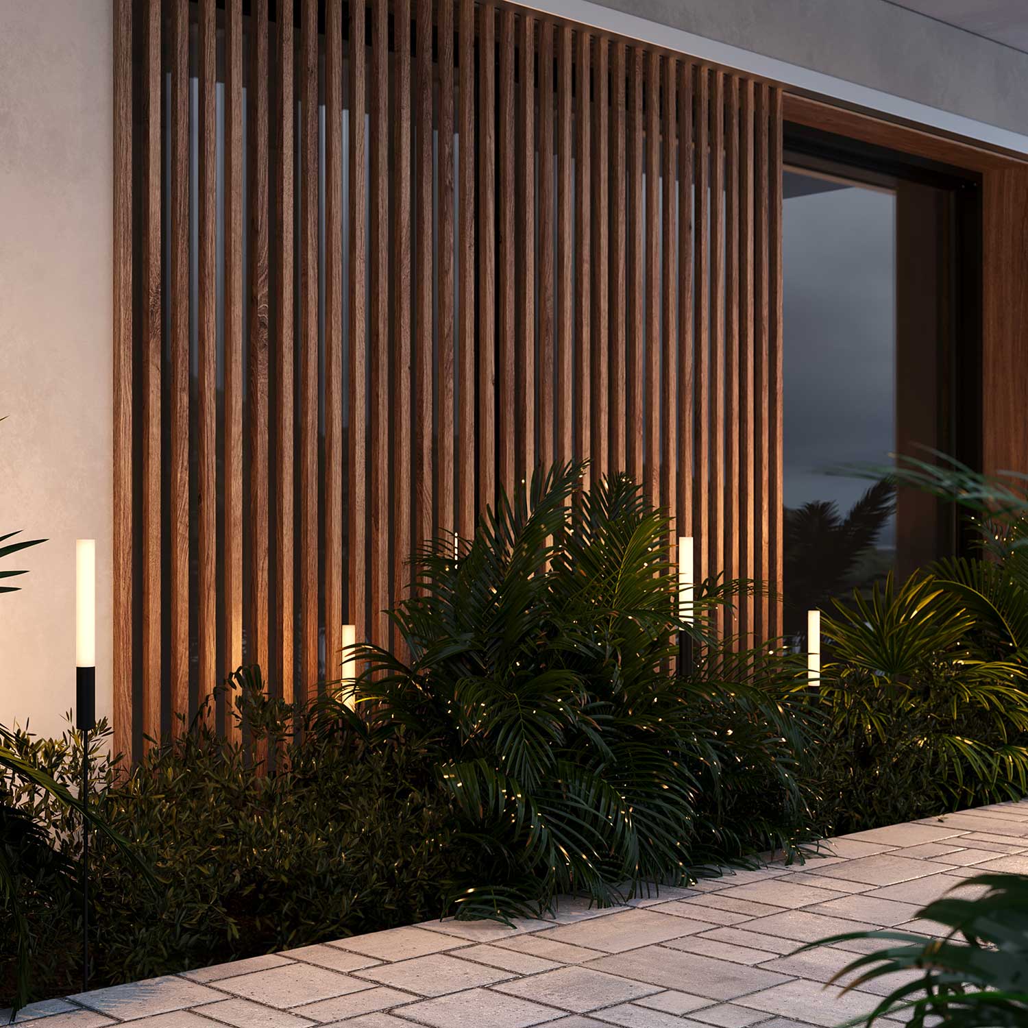 Flare - Poteau LED sur piquet design pour jardin extérieur
