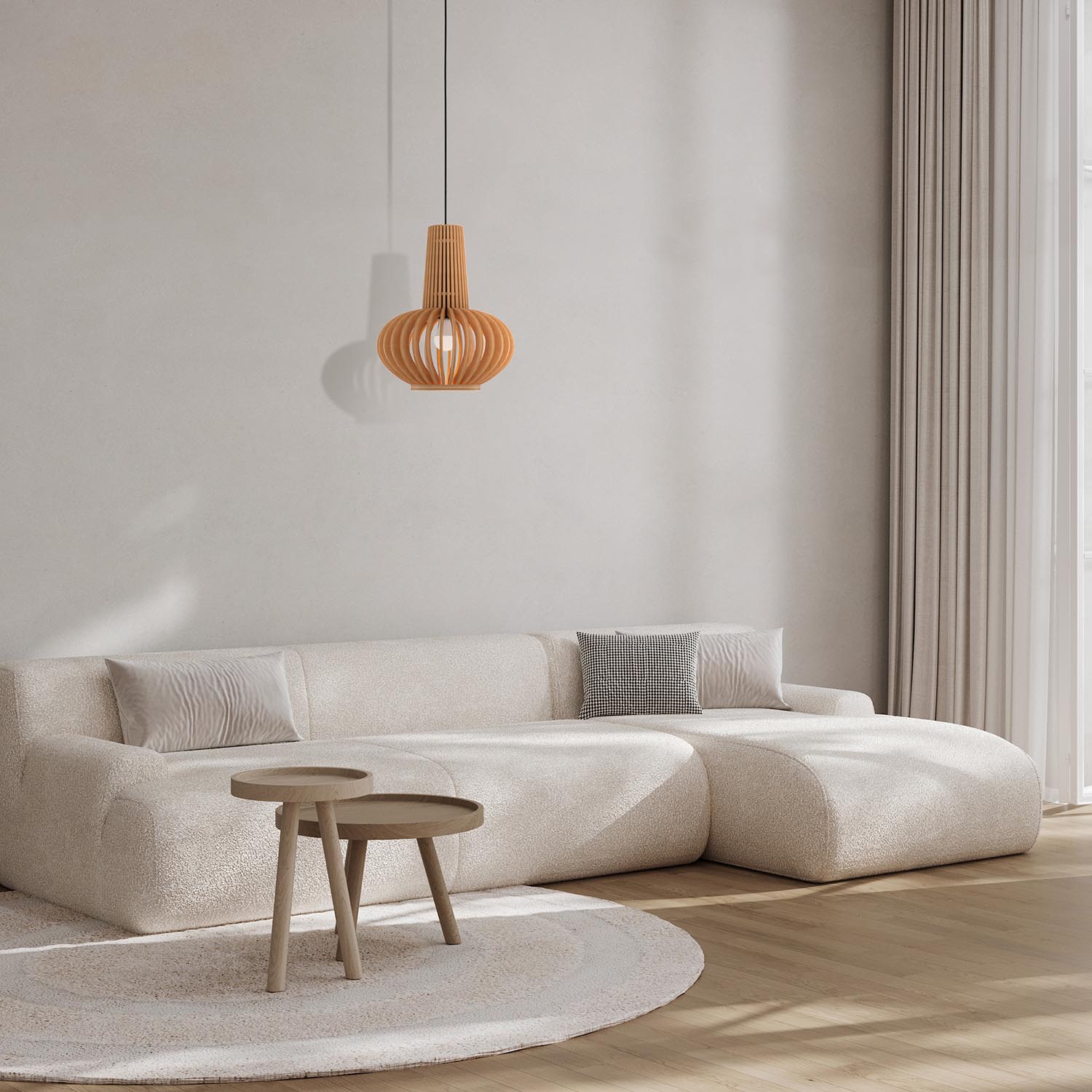 ROOTS - Suspension cage en bois scandinave