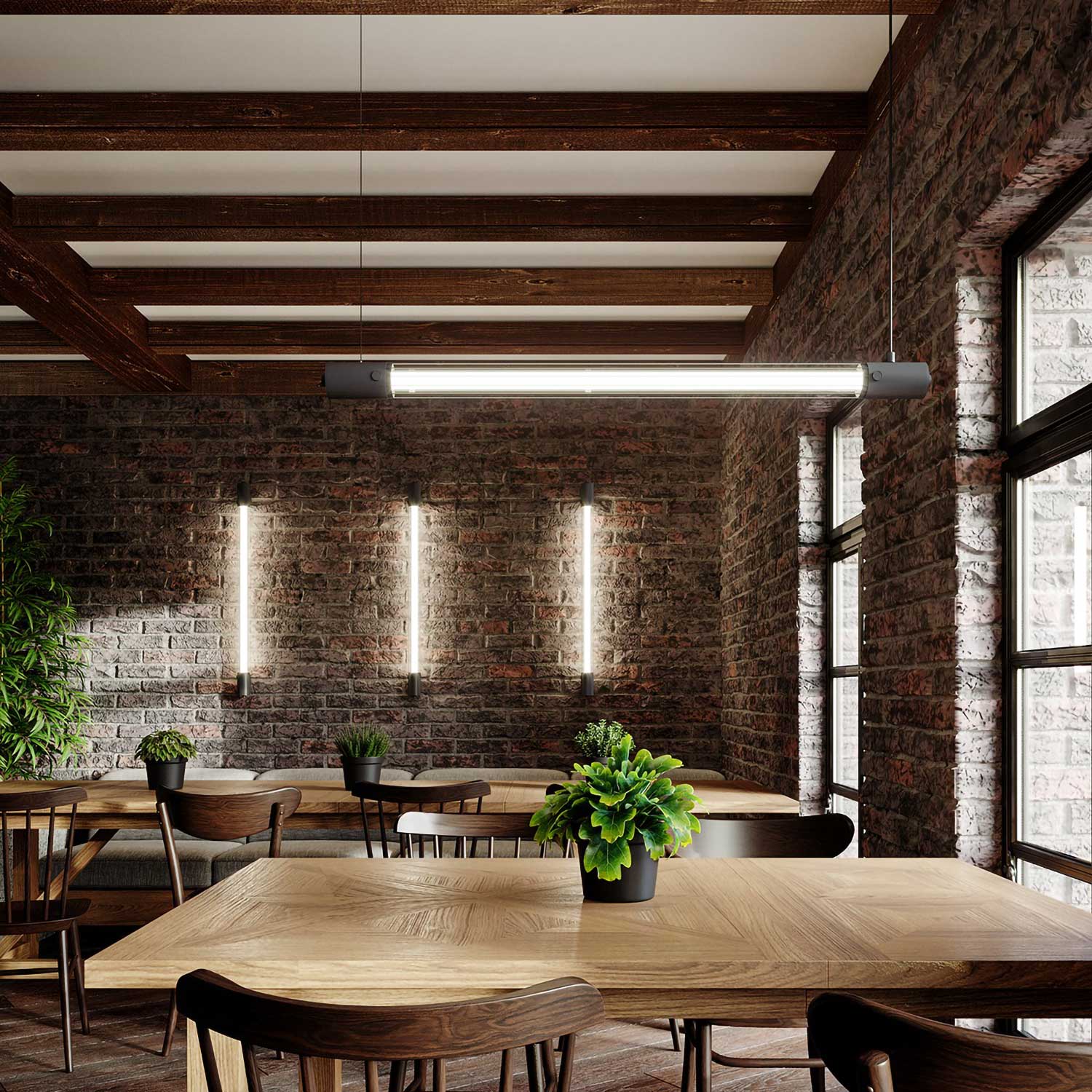 Izar - Tubular LED suspension for modern office