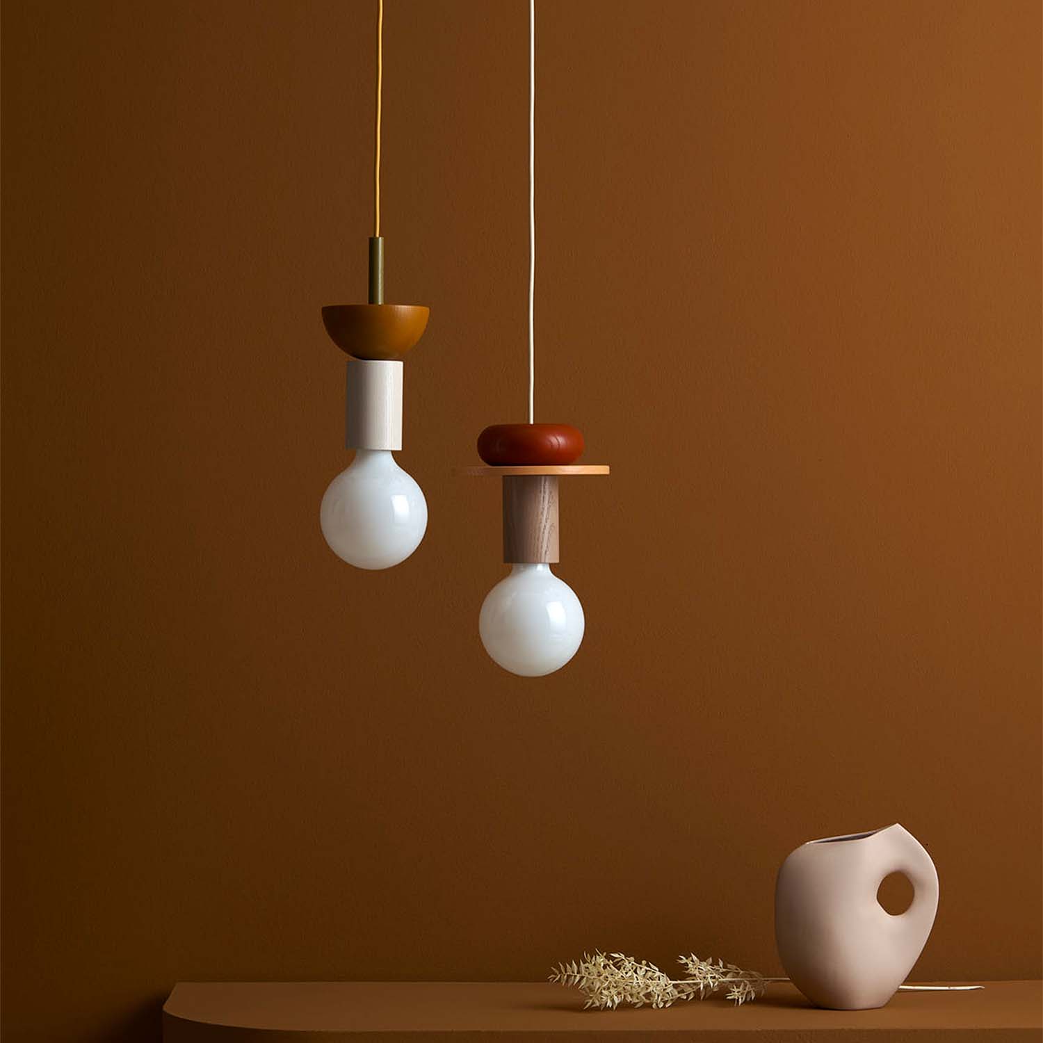 JUNIT - Suspension playful and colorful bilboquet-shaped pendant light