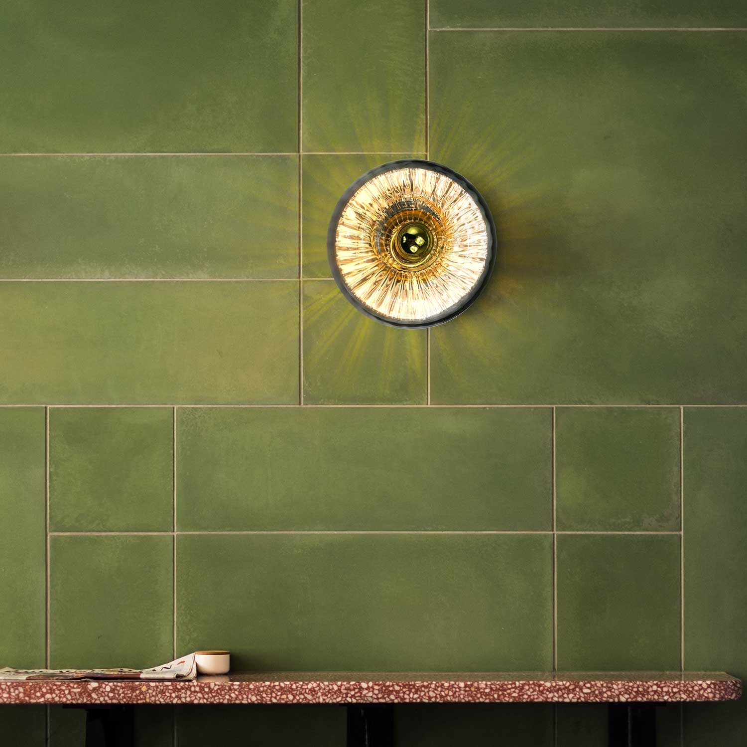 Grace - Colored glass wall sconce design art deco