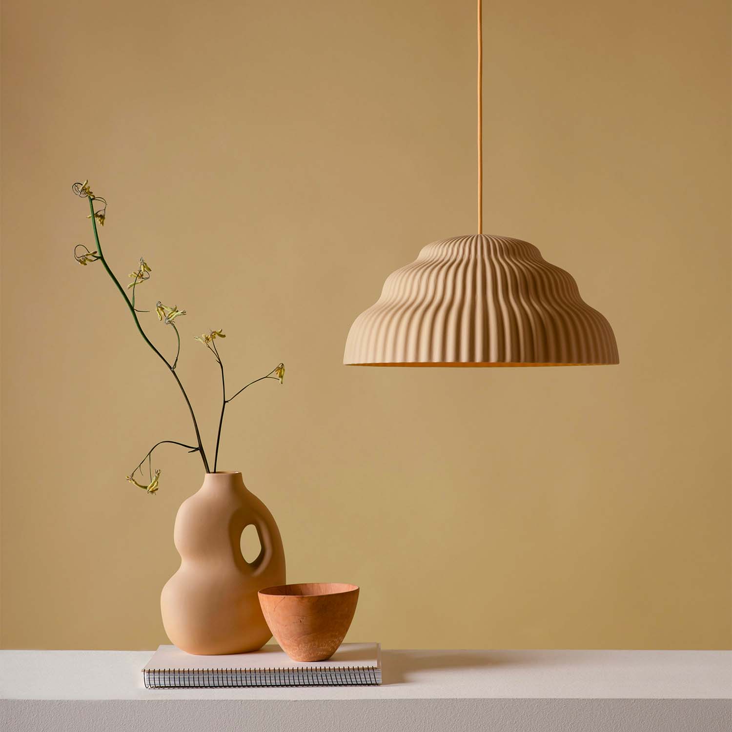 KASKAD - Suspension en céramique forme de vague