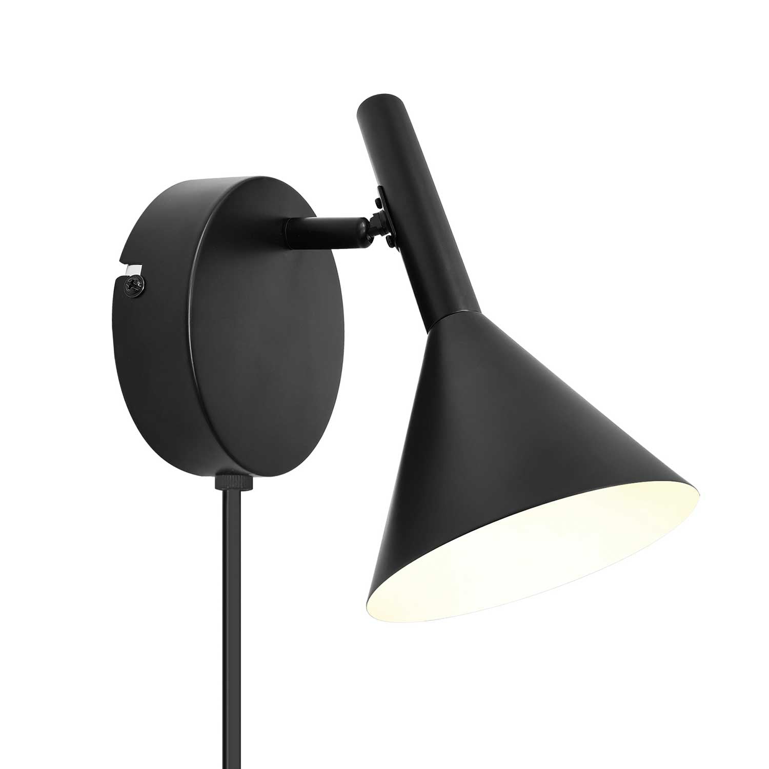 Kelvis - Applique murale en acier noir design moderne pour cuisine