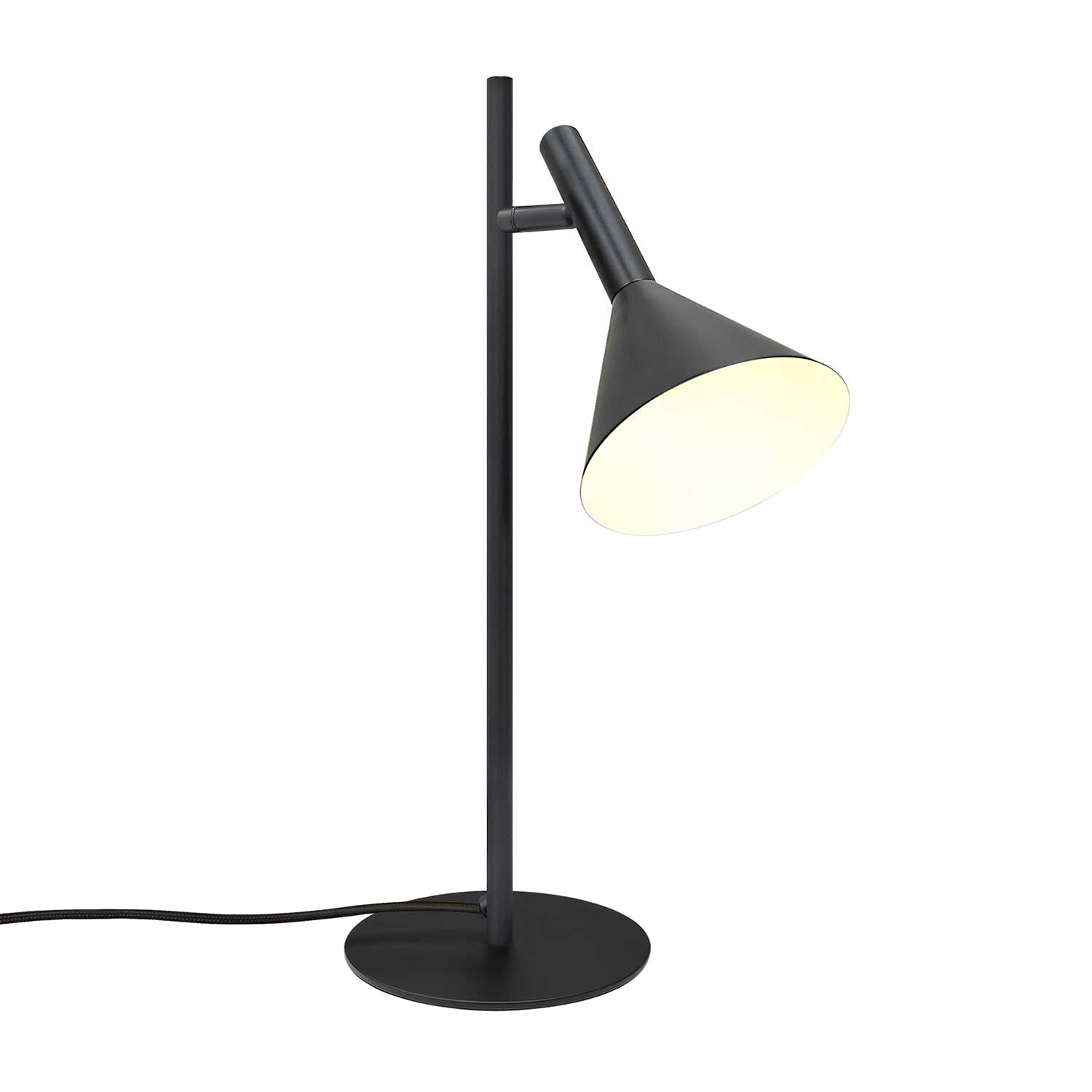 Kelvis - Lampe à poser en acier noir pour salon vintage