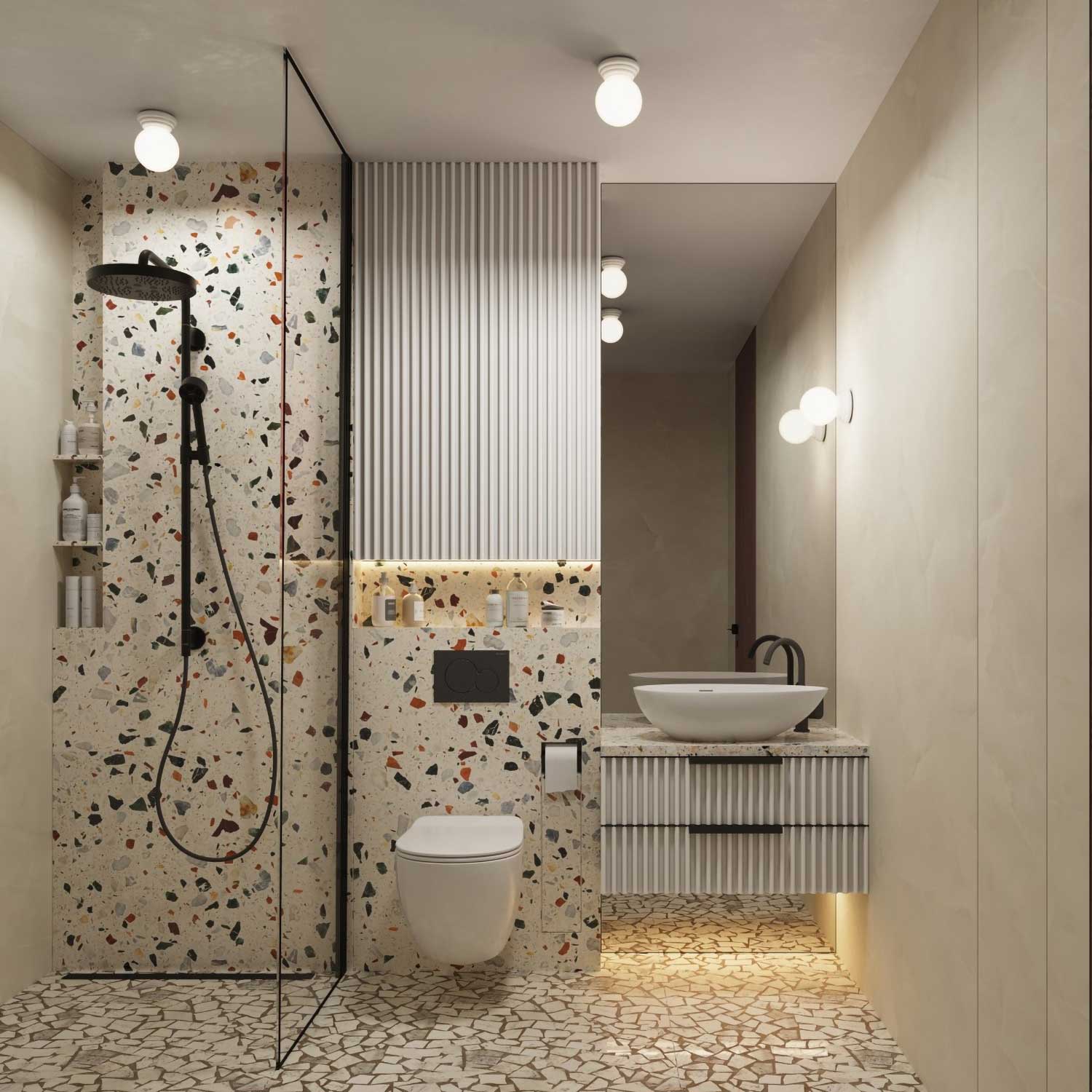 Kied - Aplique de pared colorido bola de vidrio IP44