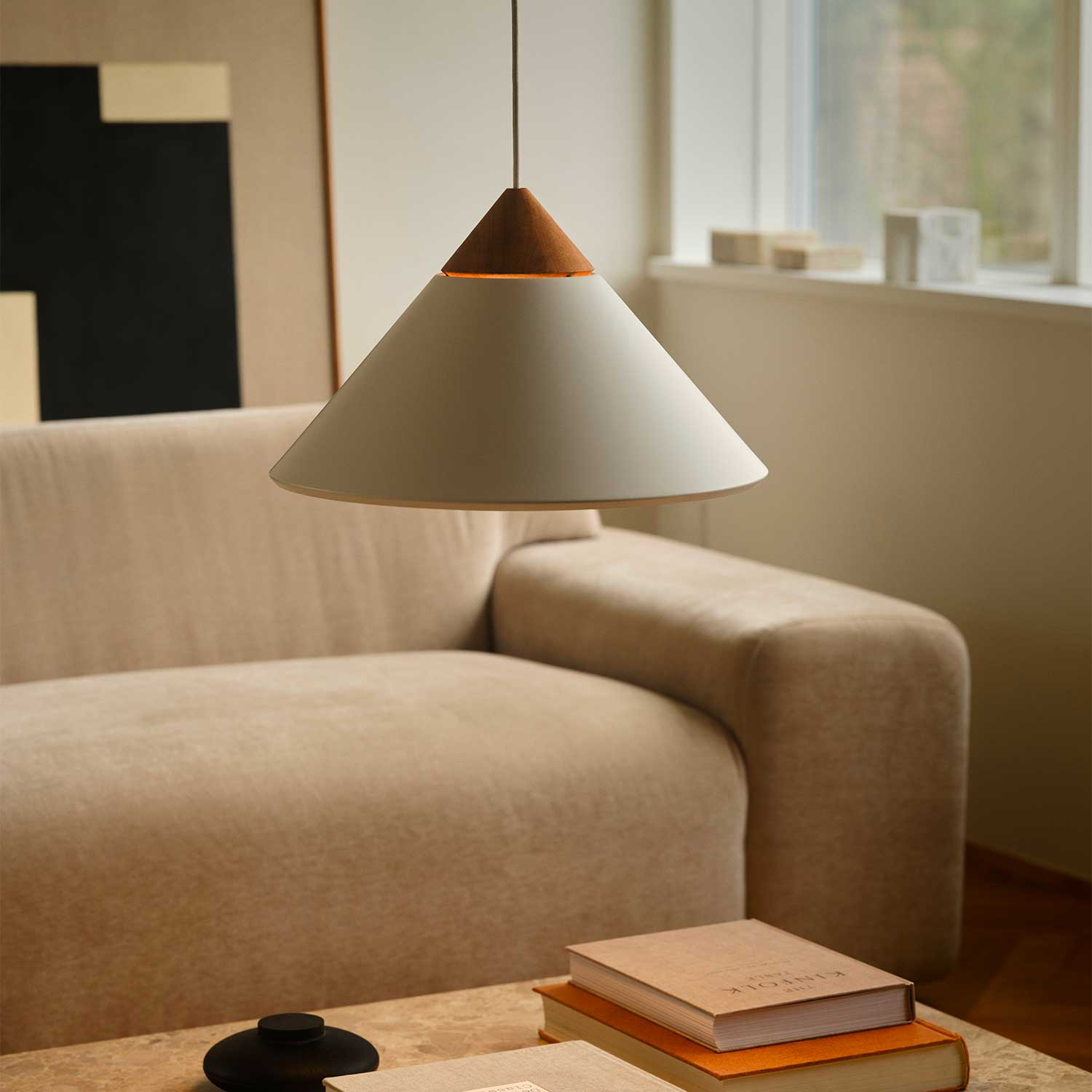 Kinto - Suspension scandinave acier et bois pour cuisine
