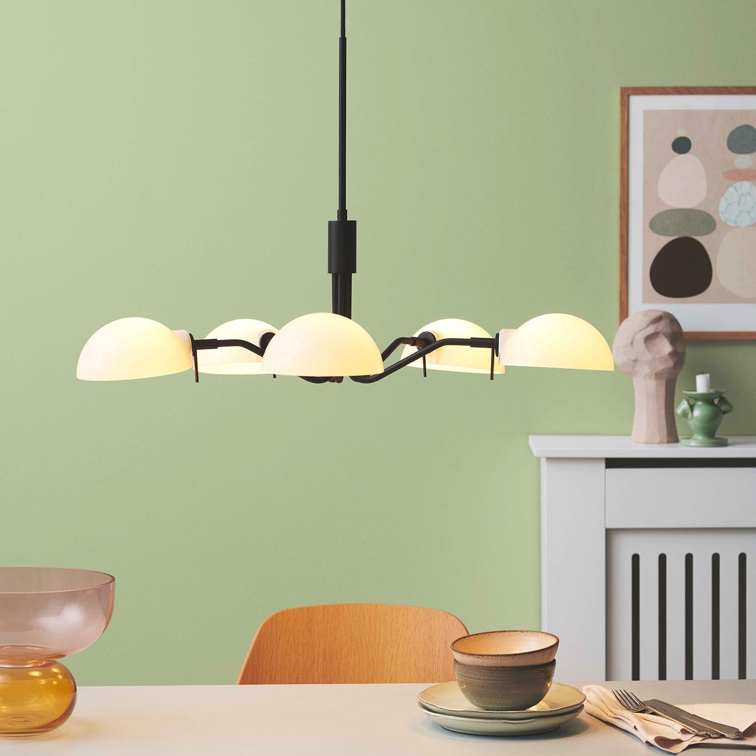 KJOBENHAVN - Lampadario da salotto vintage in metallo dorato o nero