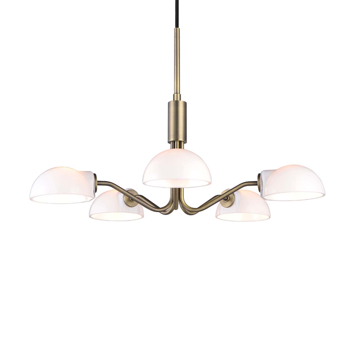 KJOBENHAVN - Lampadario da salotto vintage in metallo dorato o nero