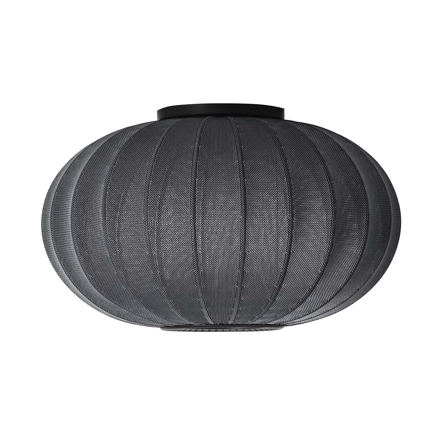 KNIT-WIT - Oval Japandi Woven Ceiling Light Pumpkin