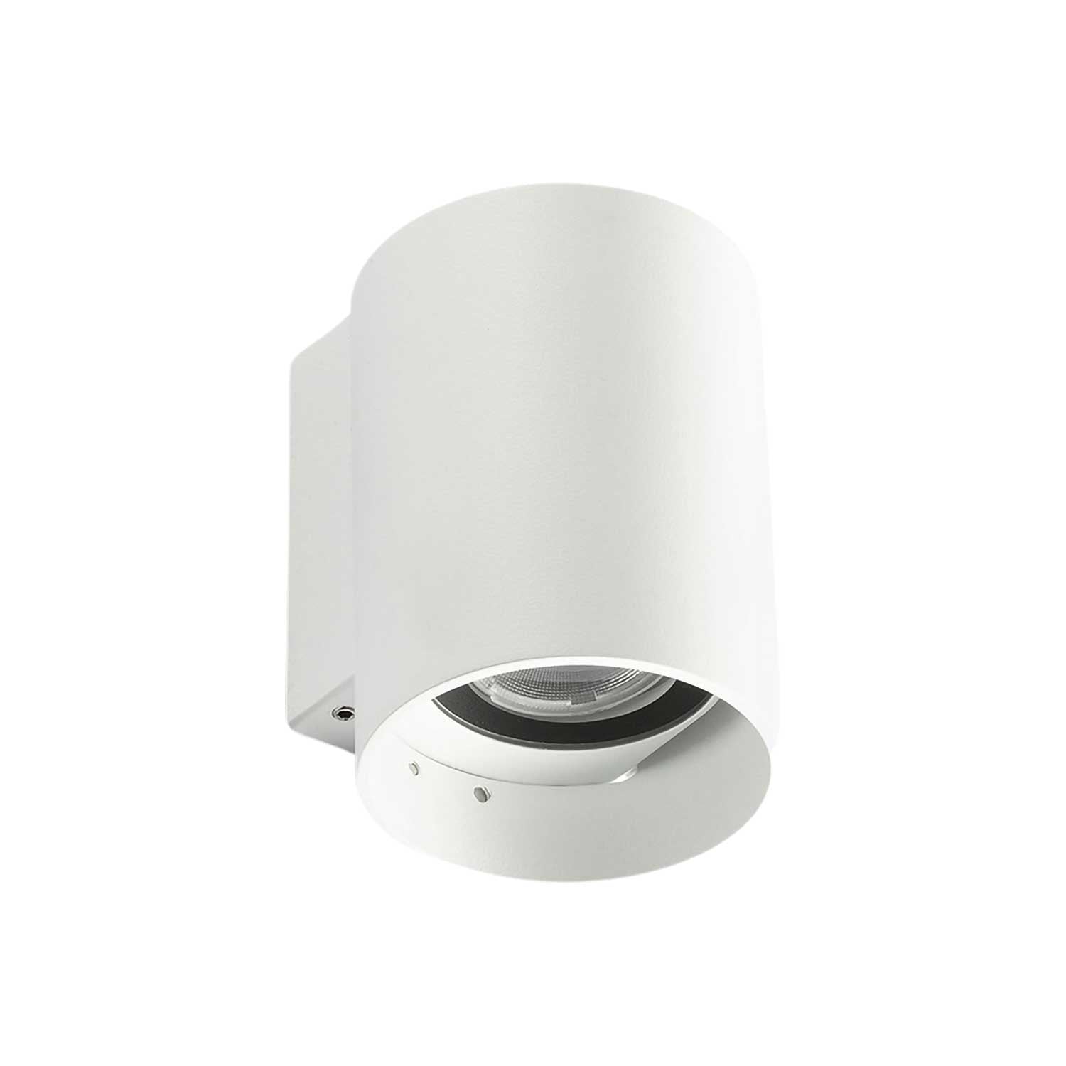 Kov - Modern round outdoor LED wall light in steel