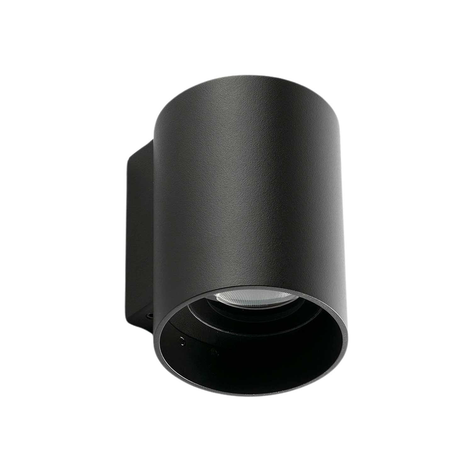 Kov - Modern round outdoor LED wall light in steel