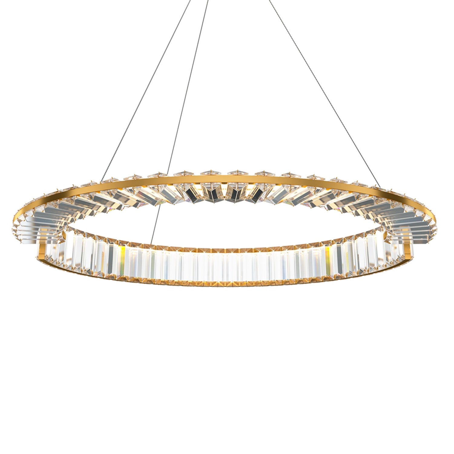 KRONE - Chic crystal pendant light with integrated LED 4000K