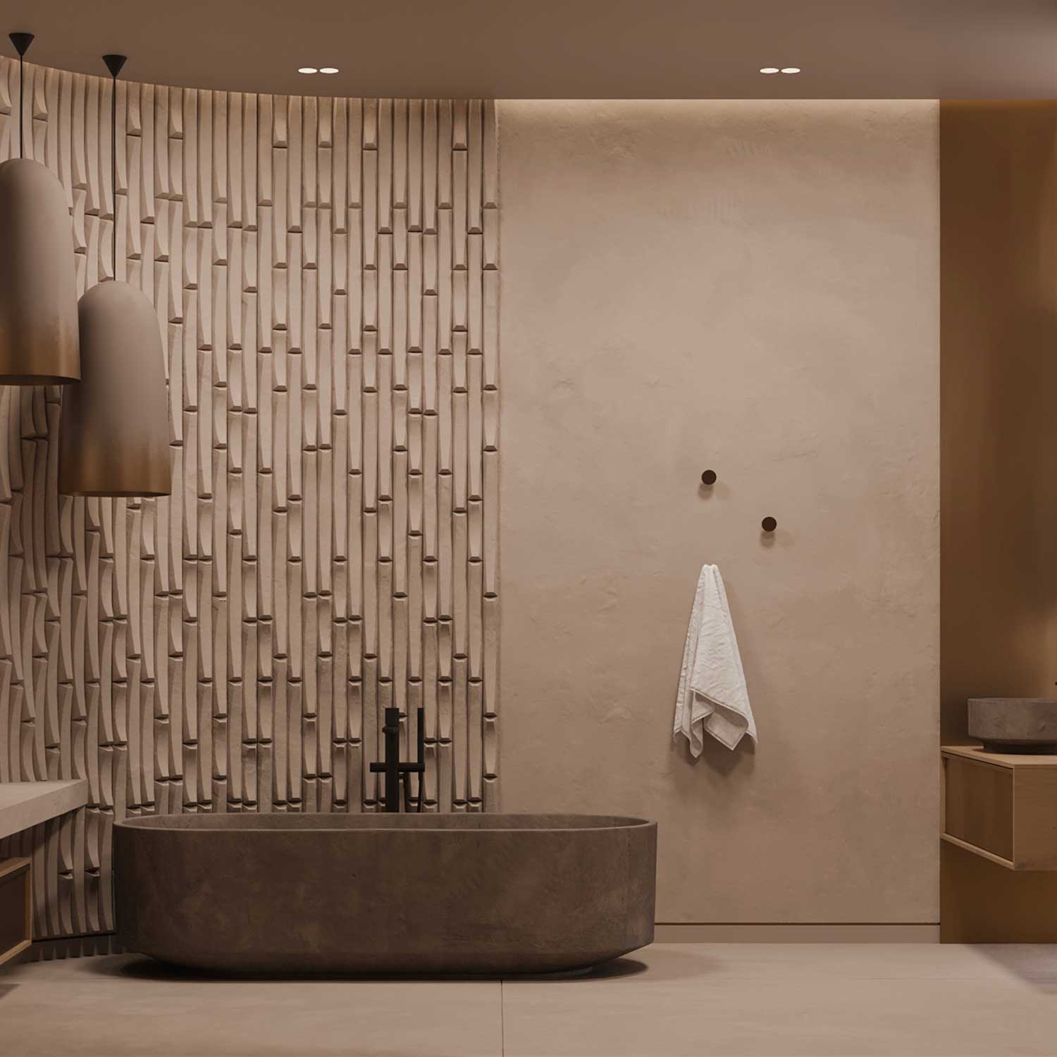 LAKUNA - Lámpara colgante de cerámica cúpula diseño