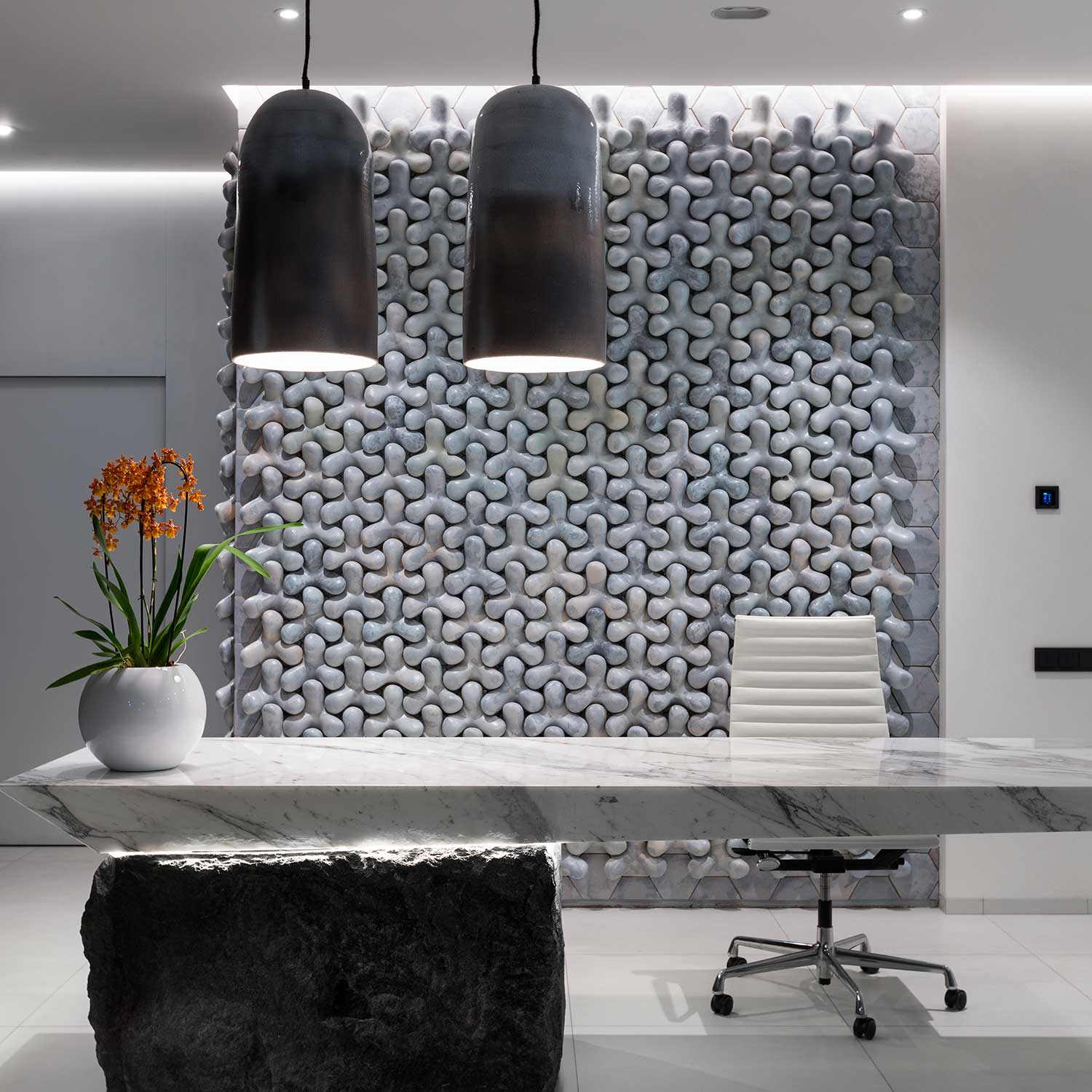 LAKUNA - Lámpara colgante de cerámica cúpula diseño