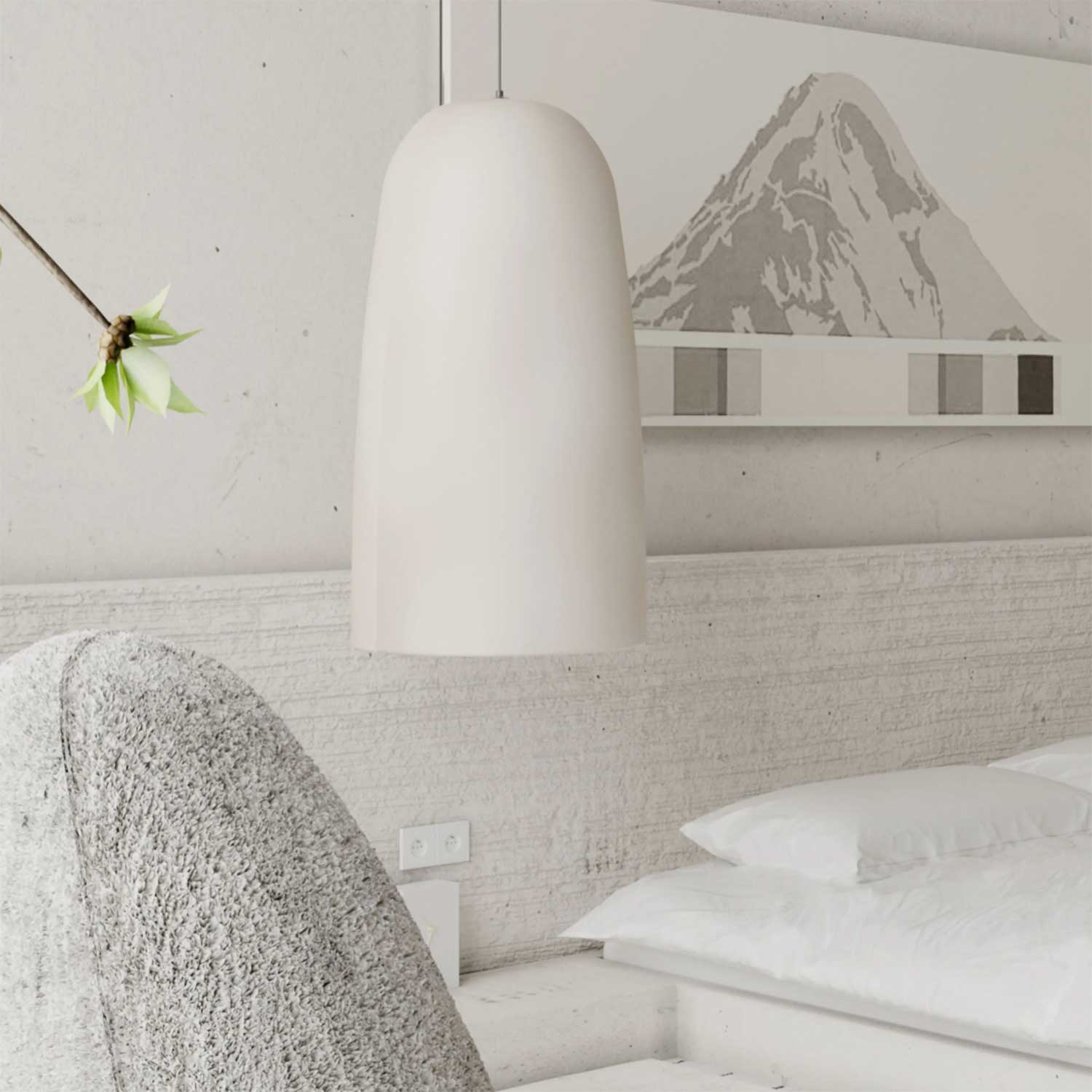 LAKUNA - Lámpara colgante de cerámica cúpula diseño