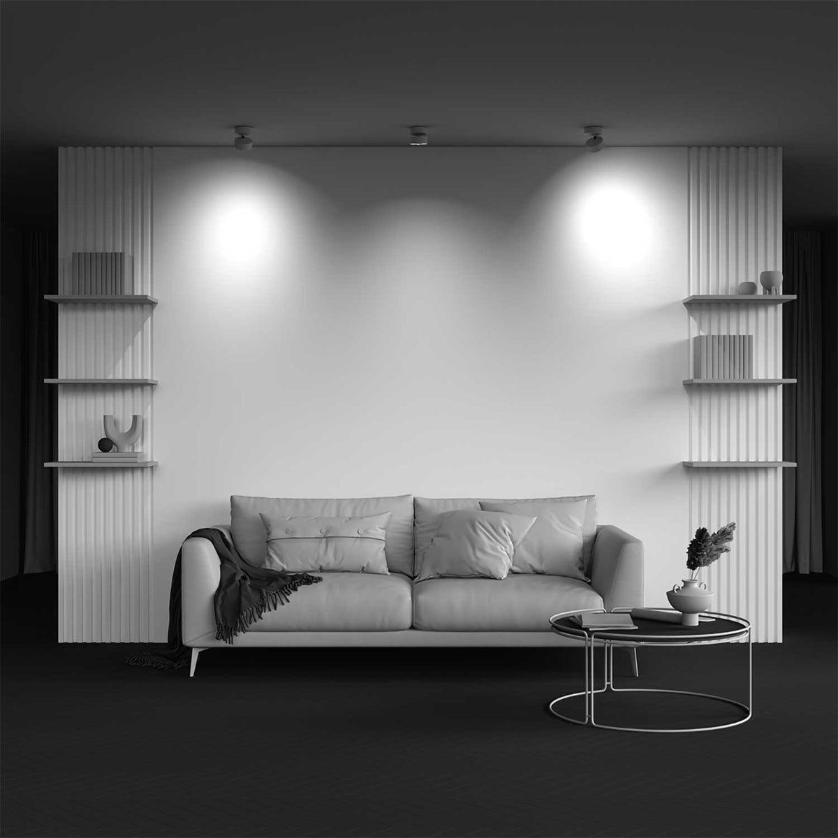 Lens - Spot de plafond LED 12 W en aluminium