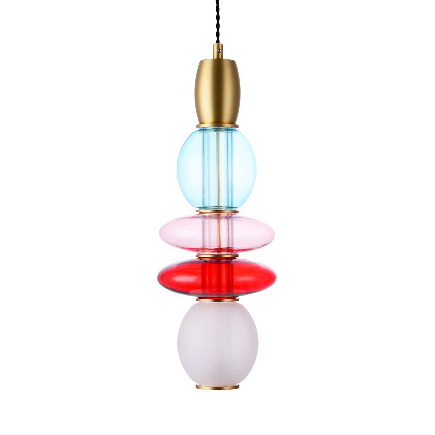 Léonor - Colored glass design LED pendant light