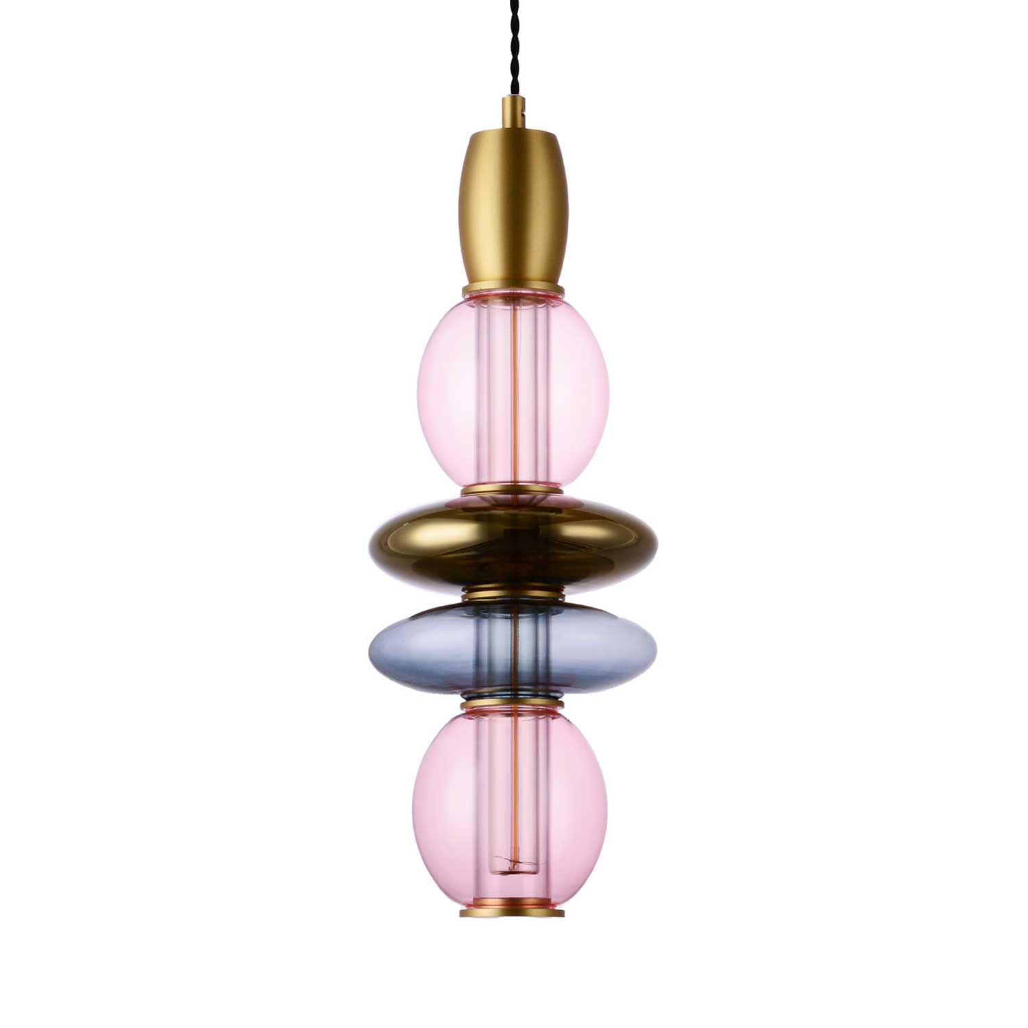 Léonor - Colored glass design LED pendant light