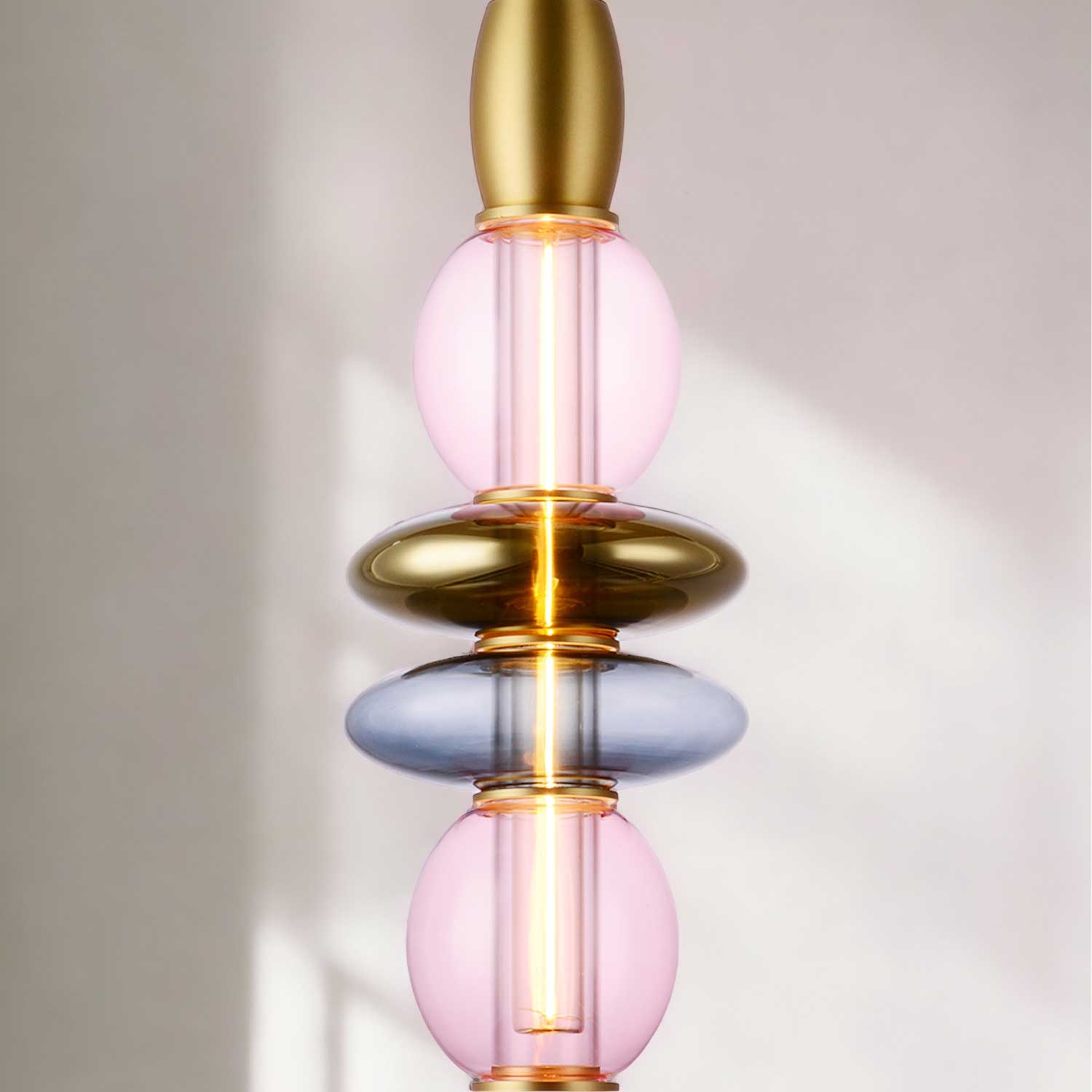 Léonor - Colored glass design LED pendant light