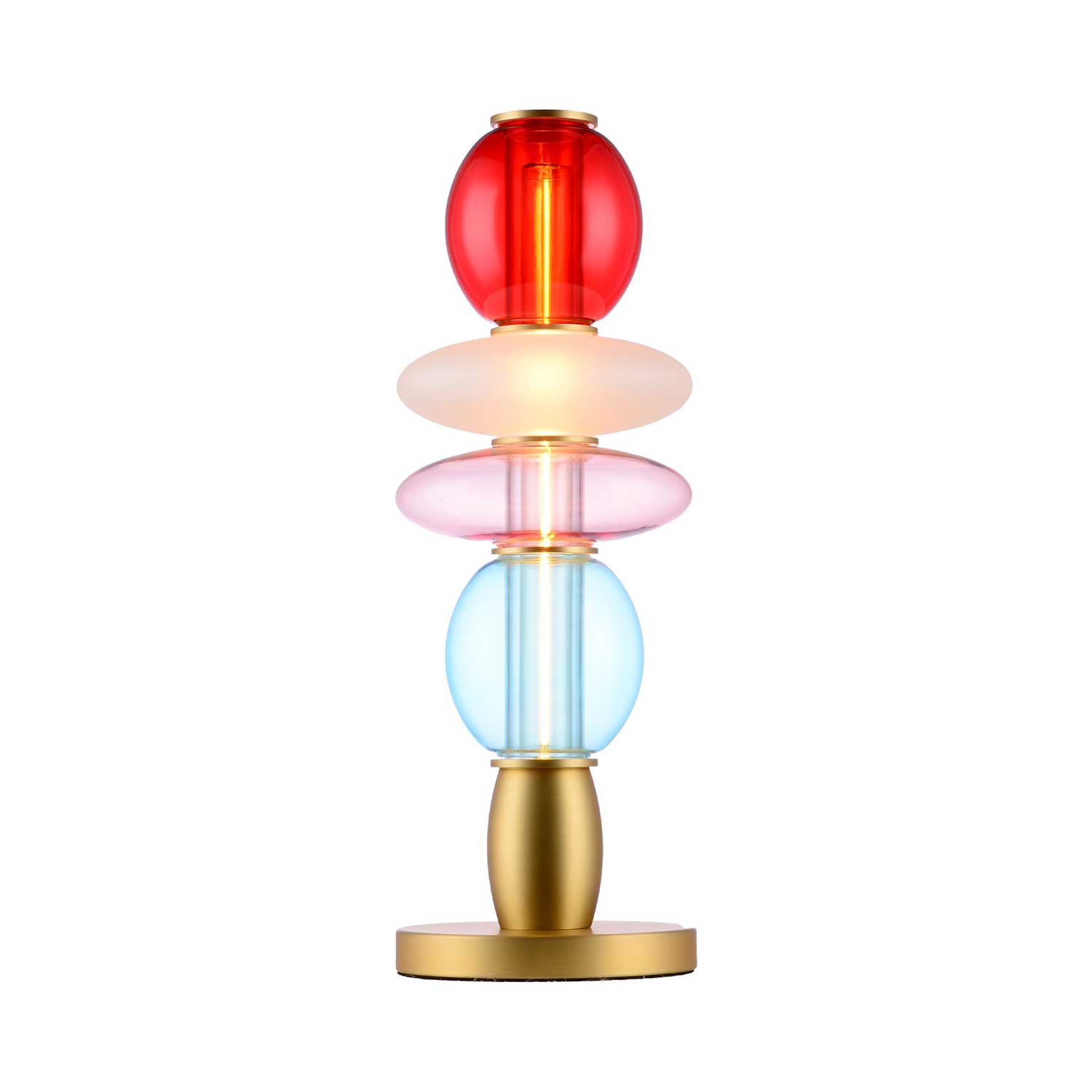 Léonor - LED living room lamp in colored design glass